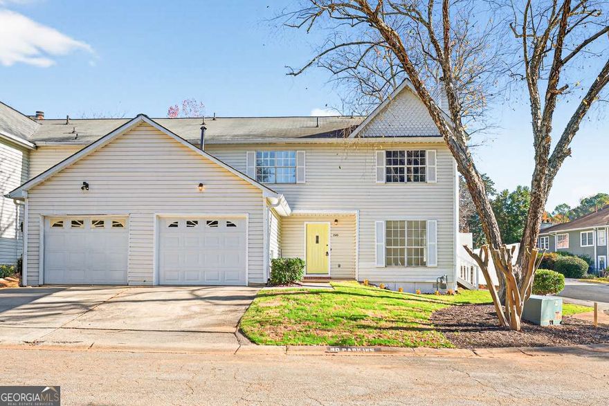 Discover this fully updated and beautifully remodeled end-unit townhome, perfectly positioned on a desirable corner lot in a prime location. Offering an attached garage and driveway, this home welcomes you with a covered entry that leads into a modern, move-in-ready interior. Enjoy new flooring throughout, an all-new kitchen featuring upgraded cabinetry, granite countertops, stainless steel appliances, and updated plumbing and fixtures. Every bathroom has been refreshed with new vanities and desirable finishes. The thoughtful layout includes two en-suite bedrooms for added privacy, ideal for roommates or a guest room. Yard maintenance is included making low-maintenance living effortless! The community also features a relaxing pool area. Situated near I-85, this townhome provides unmatched convenience with quick access to major commuter routes and a variety of shopping and dining options, including Costco, Mega Mart, parks, schools, golf courses, and year-round entertainment. A rare combination of comfort, style, and location that truly provides a standout opportunity and investment.