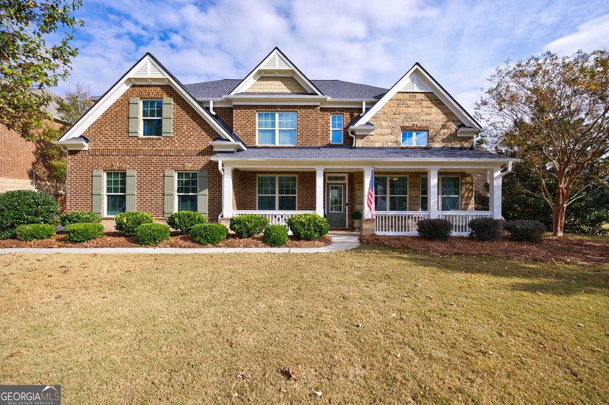 Discover a rare opportunity to own your amazing new home less than a mile from downtown Alpharetta in Peyton Farm, featuring top-rated schools like Alpharetta Elementary, Northwestern Middle, and Milton High. As you step through the door, you'll fall in love with the open floor plan and the two-story foyer that leads to a spacious living area. The layout includes perfect living spaces, such as a formal dining room that connects seamlessly to the open kitchen. This chef's dream kitchen boasts an island, a separate area for stools, a double oven, a brand-new tile backsplash, stainless steel appliances, granite countertops and ample cabinet space. The large breakfast area adds even more space for entertaining and opens to a covered patio with an outdoor gas fireplace. The fenced in backyard is ideal for hosting your first big cookout with friends or enjoy playing a game in flat yard area. The Great Room features built-ins on either side of the stone fireplace with gas logs, ceiling speakers, and an open view to the Sunroom. Upstairs, you'll enjoy unwinding in your oversized Owner's Suite, which includes a breakfast bar, double tray ceiling and a large sitting room which makes a private TV space, separate office or reading nook. The owner's bath features a vaulted ceiling, a soaking tub, a walk-in shower with a frameless shower door, granite countertops, and a double vanity. The owner's closet offers two sides, allowing you to share space or keep it all to yourself. The secondary bedrooms are generously sized, with two sharing a full bath with a double vanity, while one bedroom enjoys its own full bath. The conveniently located upstairs laundry room includes a laundry sink, washer and dryer. This well-maintained home boasts a new roof in 2023, two new Trane HVAC systems in 2021, new exterior paint in 2023, and new interior paint and carpet in 2024. The location is perfect for all your activities, whether it's walking to Wills Park, dining in downtown Alpharetta, shopping at Avalon, catching a movie on the Green in downtown Milton, attending a show at Ameris Bank Amphitheatre, or playing Top Golf with friends. Welcome to your new home at 12345 Peyton Farm Way. Don't miss out on this one!