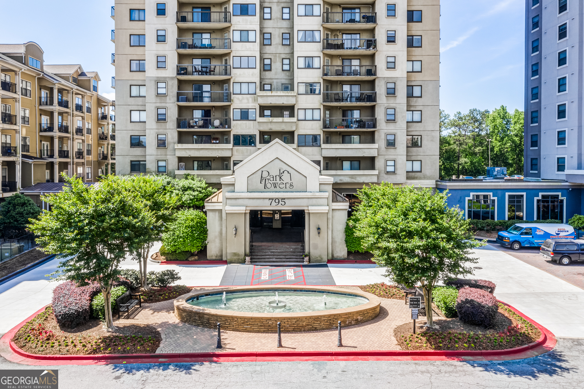 Welcome to your modern city perch in the heart of Sandy Springs. This sleek and efficient 1-bedroom, 1-bath condo offers 699 square feet of thoughtfully designed living space, ideal for the on-the-go professional, first-time buyer, or savvy investor. Facing east toward the iconic King and Queen buildings, your mornings begin with sunrise views over Atlanta's most recognizable skyline. Natural light floods the open-concept living space, perfectly balancing comfort and style with updated flooring, a streamlined kitchen, and a private balcony for your daily dose of fresh air. Included with this unit is two covered parking spaces as well as your own personal and on site 4x4 storage unit. Located in Park Tower 1, this secure high-rise offers unmatched convenience-just minutes from the Perimeter, Marta, Whole Foods, dining, and nightlife. Residents enjoy 24-hour concierge service, fitness center, pool, secure parking, and pet-friendly living. Why settle for ordinary when you can own a piece of the skyline? Come see what urban simplicity feels like.