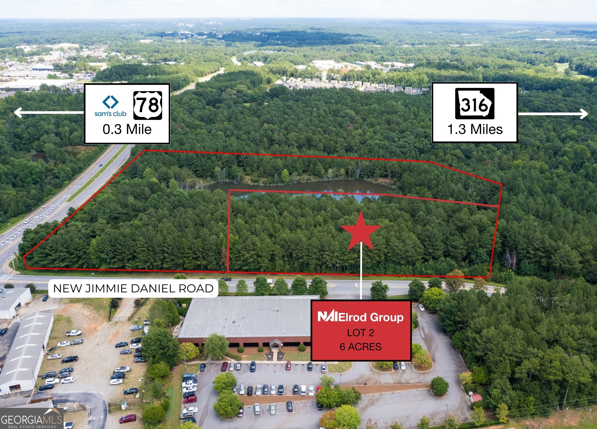 Property Description: This 6-acre lot is located near the corner of New Jimmie Daniel Road and Jennings Mill Parkway. Situated at a highly visible location, this property is strategically positioned within close proximity to Atlanta Highway and Epps Bridge shopping, dining, and entertainment. It is just a short distance from GA-316 and US Highway 78, and near the Atlanta Highway corridor in Athens, one of the busiest areas in Athens. With all utilities available and zoned for Employment-Industrial (E-I) use, this property offers excellent industrial and commercial development potential. Area Description: Nestled near Downtown Athens, both Athens hospital systems, and abundant shopping and dining in Athens and Oconee, the New Jimmie Daniel Rd area is conveniently located just off Atlanta Hwy in West Athens. With quick access to Hwy 78 and Hwy 316, as well as being only 13 minutes from Downtown Athens and UGA, this property offers unparalleled convenience. The bustling Atlanta Hwy corridor hosts a multitude of small businesses from various sectors. Additionally, its close to Epps Bridge shopping and dining, and just minutes from the Piedmont Oconee Medical Campus. With proximity to Downtown Watkinsville, Downtown Athens, and a 1.5-hour drive to Downtown Atlanta and Hartsfield-Jackson International Airport, this location is a strategic asset for investors.