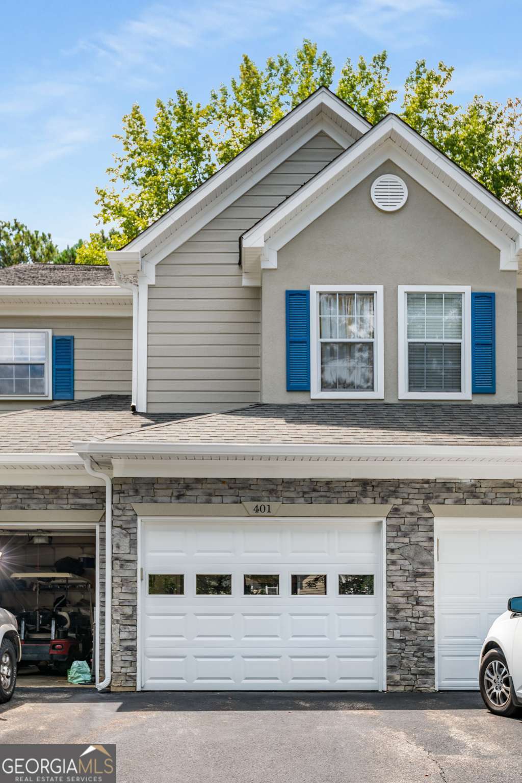 FABULOUS CAREFREE CONDO LIVING IN THE HEART OF PEACHTREE CITY! This beautiful 2 bedroom, 2 bath, FIRST FLOOR, END UNIT has an ATTACHED 1 CAR GARAGE! Located in the Starr's Mill High School district, this condo is just a quick golf cart ride to great shopping, dining, golf, tennis, pickleball, The Fred, Lake Peachtree, and MORE! The perfect place to take advantage of the famous Peachtree City lifestyle with over 100 miles of jogging/bicycle/cart paths! This exceptional unit has so many custom features throughout, including granite counters, grasscloth wall coverings, interior window shutters, hardwood, carpet, and tile flooring, cultured marble bath/shower, designer color palette, California Closets, crown moulding, abundant storage shelving in garage, and stainless steel range and microwave! Enjoy your morning coffee or an afternoon cocktail on the private covered patio! Newer HVAC - only 2 years old! HOA includes exterior maintenance, swimming pool, club house, and tennis court! Convenient to Atlanta International Airport, Fayette Piedmont Hospital, Trilith Studios, and US Soccer National Training Center!