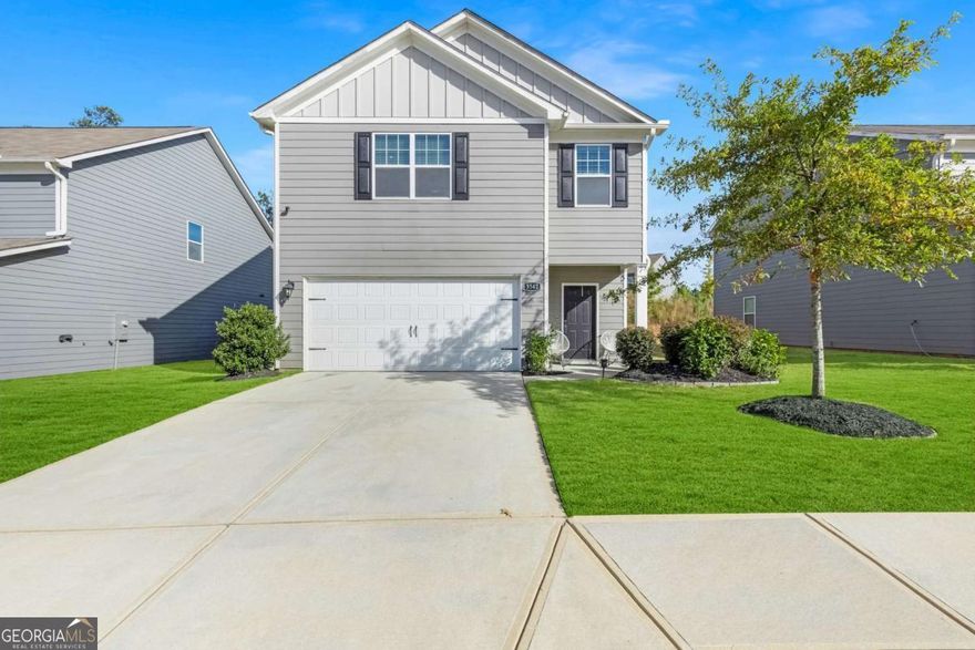 Welcome to this stunning 4-bedroom, 2.5-bath home in the highly desired Anneewakee Trails swim/tennis community of Douglasville, GA. Built in 2021, this 2,440 sq. ft. beauty has been meticulously maintained and shows like new! Step inside to an inviting open-concept main level featuring a spacious living room that flows seamlessly into the modern kitchen-perfect for entertaining or family gatherings. Enjoy the durability and style of luxury vinyl plank flooring throughout the main floor. Upstairs, you'll find a generous landing area, four comfortable bedrooms, and an oversized primary suite complete with a large walk-in closet and private bath. Outside, the beautifully landscaped yard offers a touch of color and charm with orange day lilies that bloom each spring, yellow hibiscus, and vibrant orange and yellow roses. The lush, well-maintained lawn has been professionally treated, fertilized, and kept healthy and weed-free. For peace of mind and privacy, the home includes a hardwired Ring security system with spotlight cameras, Ring doorbell, motion-sensor floodlights, and mirror-tinted windows on the main floor and across the back of the home. Located in one of Douglasville's most desirable neighborhoods, this home combines modern comfort, curb appeal, and community amenities-all priced to sell. Don't miss your chance to make this exceptional property yours!