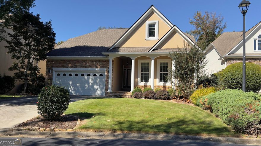 Experience the combination of comfort, elegance, and golf course living in this beautifully maintained home located in the sought-after and secure, gated Eagle's Landing Country Club community.     Positioned on a prime lot overlooking the golf course in Eagle's Nest, this home features 3 bedrooms and 3 full bathrooms, including a spacious owner's suite on the main floor.     Double height ceilings across the first floor makes the home bright, open, and welcoming from the moment you enter. At the heart of the home, the gourmet kitchen showcases granite countertops, abundant cabinetry, and a sunlit breakfast area- the perfect place to start your day. The living room, with its soaring ceilings and elegant fireplace flows seamlessly into the sunroom, where panoramic windows reveal breathtaking golf course views. Whether you're entertaining guests or enjoying a quiet evening, this space offers an effortless connection between indoor comfort and outdoor beauty.     Recent upgrades- including fresh interior paint and modernized bathrooms with new fixtures and toilets- brings newness and ease. A full unfinished basement offers vast potential for a custom entertainment area, fitness space, or guest suite. Step outside to your private backyard oasis, where lush landscaping and sweeping golf course vistas create a peaceful, resort-like ambiance.     This home offers rare privacy, uninterrupted views, and country club living in a secure gated community, while remaining just minutes from shopping, dining, and convenient access to major highways- making everyday living both elegant and effortless. Offered directly by the owner, buyers can enjoy a smooth, straightforward process.