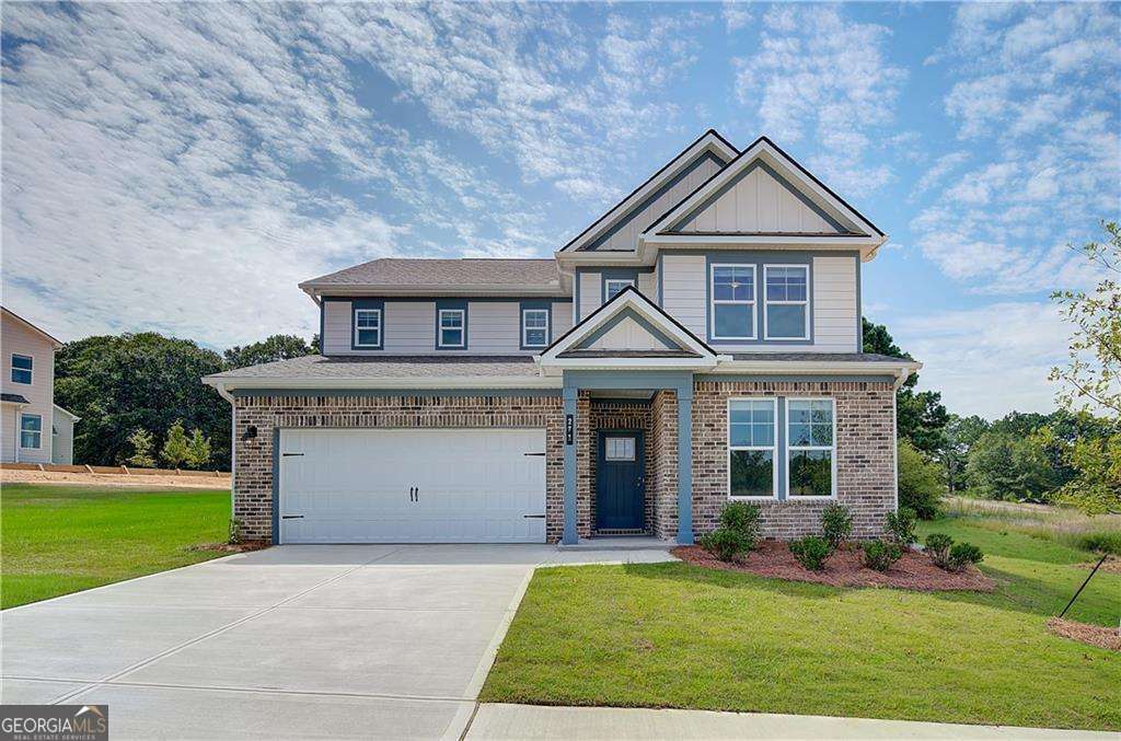 Welcome to the Wynwood on Homesite 224 at Abbotts Crossing - a premier DRB Homes community nestled in the highly desirable city of Conyers. This beautifully crafted single-family home features a sophisticated four-sided brick exterior and a thoughtfully designed layout that combines style, function, and comfort. The spacious Wynwood floor plan on a slab boasts 3 bedrooms, 2.5 bathrooms, and an open-concept main level ideal for everyday living and entertaining. At the heart of the home, the chef-inspired kitchen impresses with a large island, elegant quartz countertops, and stylish cabinetry, seamlessly connecting to a formal dining area perfect for gatherings. A flex space on the main level offers the perfect spot for a home office, study, or creative retreat. Upstairs, discover a versatile loft, a convenient laundry room, and the luxurious primary suite, which features two walk-in closets and a spa-like bathroom complete with a spacious tiled shower. Two additional bedrooms provide comfort and space for family or guests. Enjoy the convenience of living just minutes from I-20, downtown Conyers, charming Covington, and the shops at Stonecrest. Whether you're commuting or enjoying a night out, everything you need is within easy reach. For more details about the Wynwood, community amenities, current incentives, and available homes, please contact the onsite agent today! Please note: If the buyer is represented by a broker/agent, DRB REQUIRES the buyer's broker/agent to be present during the initial meeting with DRB's sales personnel to ensure proper representation.