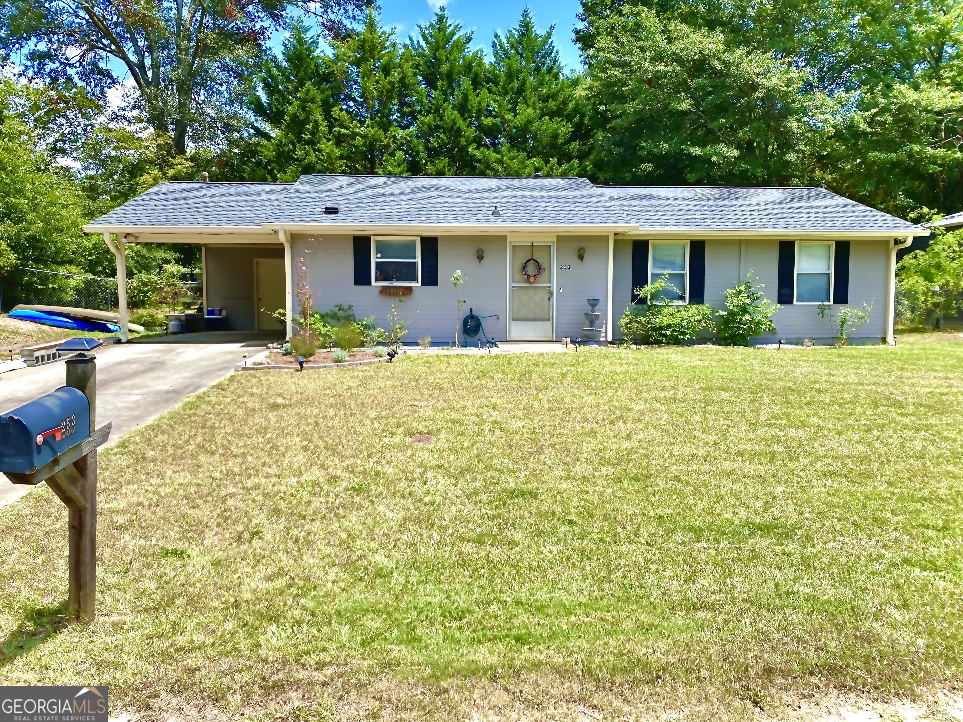 Adorable ranch-style home located minutes away from town, but tucked away on a quiet street. You can cook in the large kitchen and still interact with your family because of the open main room floor plan. This house has 'his and hers' powder rooms so you'll have all the counter space you need. Roof, HVAC, and Water Heater has been replaced within the last 2-4 years. Don't miss out on this one. Schedule your showing today.