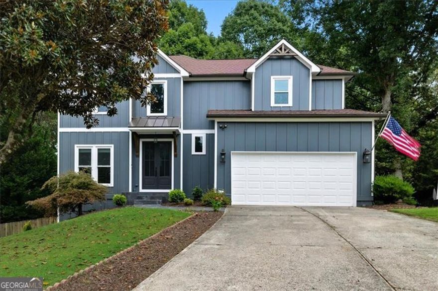Welcome to your dream home in the heart of Alpharetta, where charm, comfort, and convenience come together in perfect harmony. This beautifully maintained 3-bedroom, 3.5-bath residence offers over 3,100 square feet of thoughtfully designed living space and is completely move-in ready - a true turn-key opportunity in one of North Atlanta's most sought-after neighborhoods. From the moment you arrive, the home impresses with a new, modern exterior renovation:  double french front and deck doors, chic board and batten, James hardy siding and fresh paint, all completed in May 2024. Inside, natural light pours through the windows all replaced within the last three years, illuminating the expansive two-story living room - an ideal space for both everyday living and entertaining. The main level features a spacious layout including a formal dining room, a dedicated office, and a beautifully updated kitchen complete with a fully black stainless steel appliance package, added in March 2021. Upstairs, the private primary suite is a peaceful retreat, showcasing rich hardwood floors, a tray ceiling, and ample space to unwind. Two additional bedrooms and a full bath complete the upper level. Downstairs, the fully finished basement offers incredible flexibility - perfect as a home gym, media room, play space, or man cave. With its own full bathroom, this area could easily be converted into a fourth bedroom or guest suite. Step outside onto your large deck into a backyard oasis - one of the largest and most private lots in the neighborhood. Professionally landscaped, equipped with irrigation in both front and back,  and fully fenced, the yard features a charming gazebo and a storage shed, making it perfect for kids, pets, and adults alike to relax and play. Whether hosting weekend barbecues, enjoying morning coffee, or watching the seasons change, this backyard is a rare find. Additional highlights include a newer garage door, built-in overhead storage in the garage for all your holiday decor, and the peace of mind that comes from long-term, single-family ownership. The neighborhood is home to the beloved Piranhas swim team, welcoming not only this community but also nearby families, fostering a vibrant and connected lifestyle. And with top-rated schools - New Prospect Elementary, Webb Bridge Middle, and Alpharetta High - plus unbeatable access to GA-400, Avalon, and downtown Alpharetta just minutes away, the location is as ideal as the home itself. If you're looking for a home that blends thoughtful updates, timeless style, and an unbeatable location, your search ends here. This is Alpharetta living at its finest.