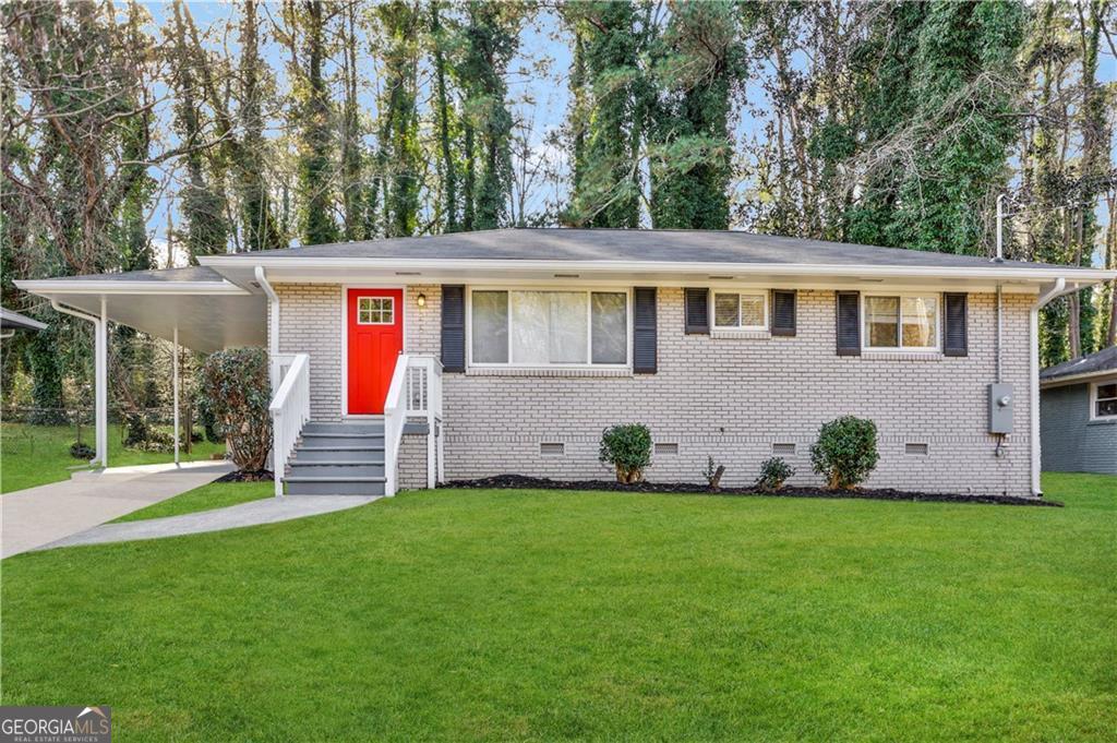 A beautifully renovated 4-bedroom, 2-bathroom ranch home. This home features stylish updates including stainless steel kitchen appliances, granite countertops, and updated flooring throughout. Situated on a large level lot. Conveniently located near shopping, dining, and more! Do not miss this great opportunity!