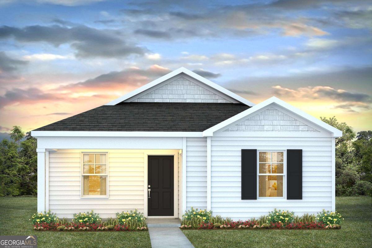 New home in the highly sought-after Rice Hope community in Port Wentworth! This charming 2-bedroom cottage is an absolute gem, offering resort-style amenities and unmatched convenience. The kitchen boasts sleek stainless-steel appliances, including a refrigerator, ample cabinetry, and a pantry, all seamlessly flowing into the living room and back patio. The expansive primary suite features a massive walk-in closet, double vanity bath, and a spacious walk-in shower. The second bedroom, located near the entry foyer, is served by a full bath. Enjoy outdoor living at its best with a covered front porch and back patio. Plus, this home comes with a washer and dryer, Smart Home technology, and 2" faux wood blinds! **Note: Pictures, colors, features, and sizes are for illustration purposes only and may vary. Home is under construction. More information on programs and options are available for this home.