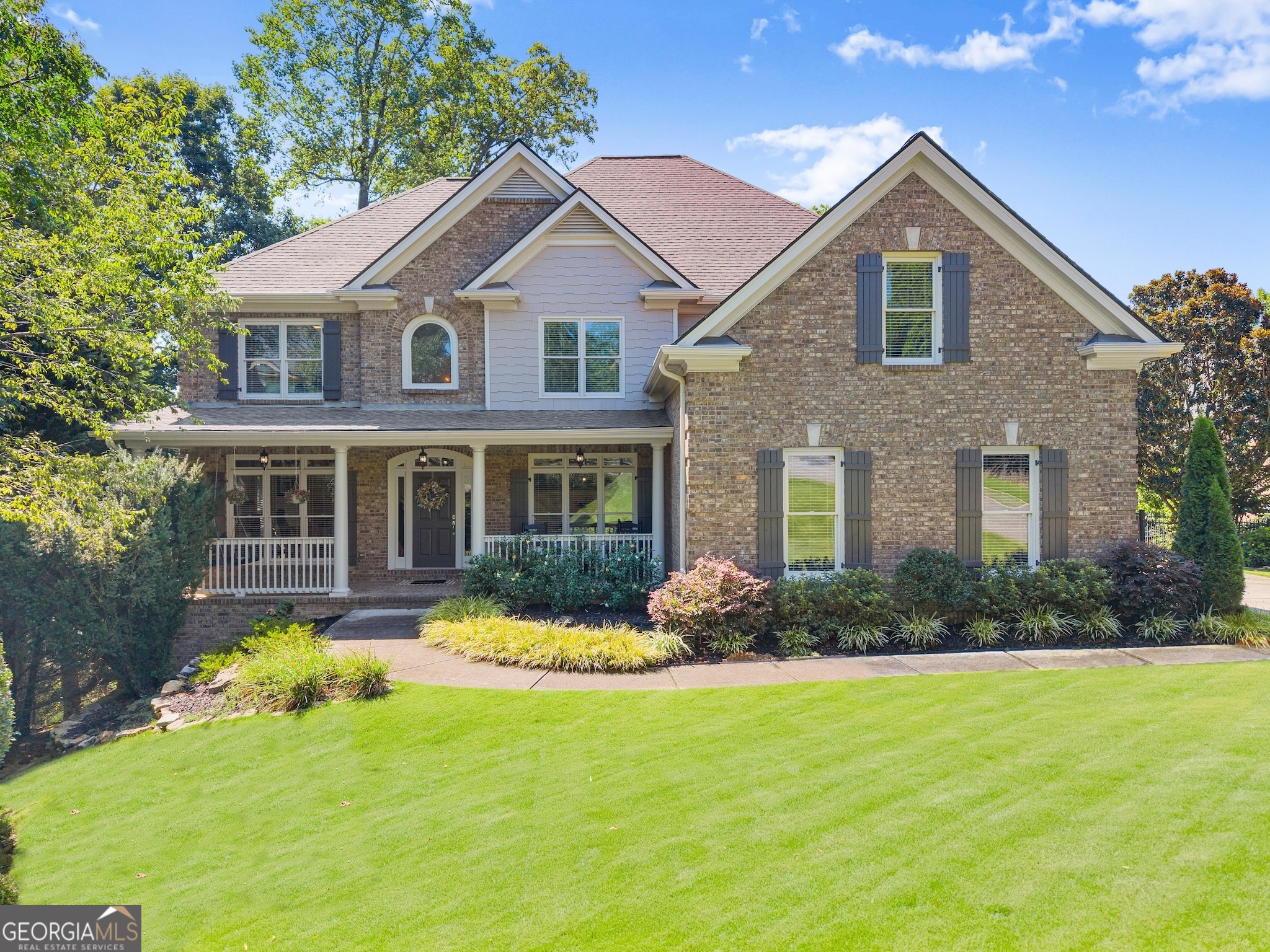 Welcome to luxury living in the prestigious Chateau Elan Estates. This stunning 4-sided brick home is perfectly situated in a quiet cul-de-sac and features a beautiful private backyard oasis with a 14x30 saltwater pool (installed in 2023), lush landscaping, and new retaining walls. Inside, the home is filled with natural light and offers an open, airy floor plan with high-end finishes throughout. The remodeled kitchen (2023) includes an oversized island, quartz countertops, new KitchenAid stainless steel appliances, custom lighting, and abundant cabinet space. The adjoining keeping room offers a cozy space to enjoy your morning coffee and opens to a Timber Tech deck with metal railings (updated in 2025) overlooking the pool. This home offers space and flexibility for every lifestyle, including a guest bedroom or office on the main level. Upstairs, the spacious Primary Suite features a fireplace, sitting area, and a luxuriously updated all-marble bathroom with a cast iron soaking tub and updated fixtures. Fully finished terrace level includes a large media/TV area, game or pool room with direct access to the backyard, a full bathroom, and an additional bedroom perfect for guests Extensively updated and well maintained, this home includes a new roof (2019), 3 new HVAC systems (2020), 2 water heaters (2021), new basement flooring (2020), exterior paint (2024), custom under decking system (2023), and new sod/landscaping in backyard (2023). Custom window treatments are installed throughout. Located in one of North Georgia's most sought-after gated, resort-style communities, Chateau Elan offers an unmatched lifestyle with amenities including 3 golf courses (two public, one private), Tennis & Racquet Club (membership required), Sports Club with fitness center, indoor basketball court with walking track, wellness classes, pickleball, tennis courts, Junior Olympic pool, fields, and playground (membership required). Enjoy wine tastings and fine dining at the Chateau Elan Winery & Resort, which features 8 restaurants and a luxury spa. Conveniently located near Northeast Georgia Medical Center, Lake Lanier, Mall of Georgia, Athens, and I-85, this home is also served by highly rated schools and is connected to the Braselton LifePath-a paved multi-use trail for walking, biking, and golf carting.