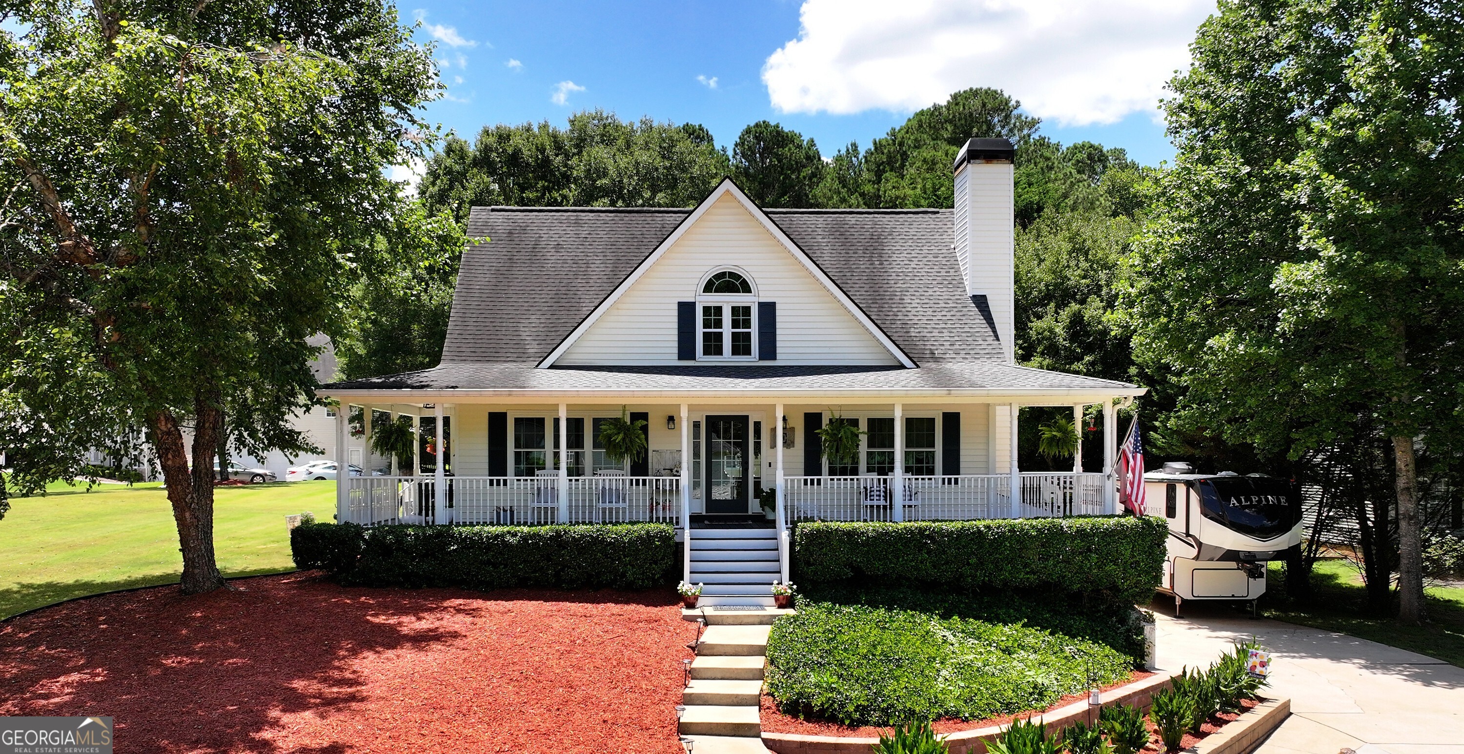 Magnificent Home, Pool & New Workshop on over an acre in one of the finest subdivisions in Dawson County! This meticulously maintained property is truly the envy of the neighborhood, boasting a wealth of recent upgrades that will take considerable time to see and appreciate. The gorgeous Kitchen features an abundance of N.C. Maple Cabinets and a picturesque view to the sizeable inground pool. The home brings forth 3-D Luxurious Vinal Plank flooring, new Fixtures and Ceiling fans throughout, Upgrades in bathrooms, built-in Shelving, and tons of Storage! The Trane (3 ton) HVAC and Water Heater are both less than three years old. There is also a Wi-Fi-enabled thermostat and Ethernet throughout the house, a Media Room in the basement, and an extra space for a fourth bedroom, office, or gym. The finished office, located in the garage area, offers a getaway to your job without ever leaving home. Exterior upgrades include modern Lighting, and lush Landscaping accompanied by thriving Palm Trees! The inviting Pool offers depths from 3 ft to 9.5 ft and sports a recent durable pool liner and pump. The property also includes a sweet garden area w/peach and cherry trees and straight from the vine, tomatoes! Leaf filters are installed on every roof line. The new workshop is a significant asset equipped with TV, Internet, LED lighting, a 12000 BTU Mini-Split/ HVAC, and 100-amp power! You will also find a 30-amp outlet dedicated for your Camper/RV with designated parking on the side of the home. This home offers an exceptional state-of-the-art lifestyle that blends comfort, functionality, and fun! Once you see it, you will not want to leave it. Come on home!