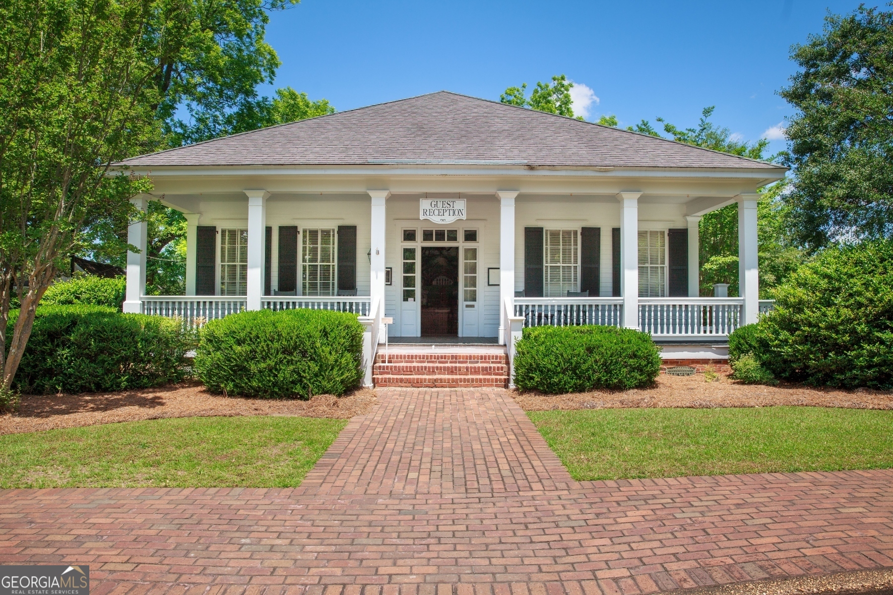 Amazing wedding venue, with multiple historic structures that include 26 guest rooms with en-suite baths, outdoor and indoor venues, elaborate gardens, and a full scale commercial kitchen with attached bar and restaurant. Office includes a commercial laundry. Six classic farmhouse style clapboard houses with huge front (and rear) porches (circa 1900), eight relocated rustic "tenant" cabins that date back to the 1800s, arranged thoughtfully around an open quad. A very large covered pavilion that can host a terrific reception, that is next to the commercial kitchen, bar, and restaurant that is also ideal for rehearsal dinners. Elegant gardens and fountains, and large open fields for recreation and overflow parking. It is hard to imagine a more perfect place for a large wedding, only 1.5 hours south of Atlantas Hartsfield International Airport. Space for expansion.