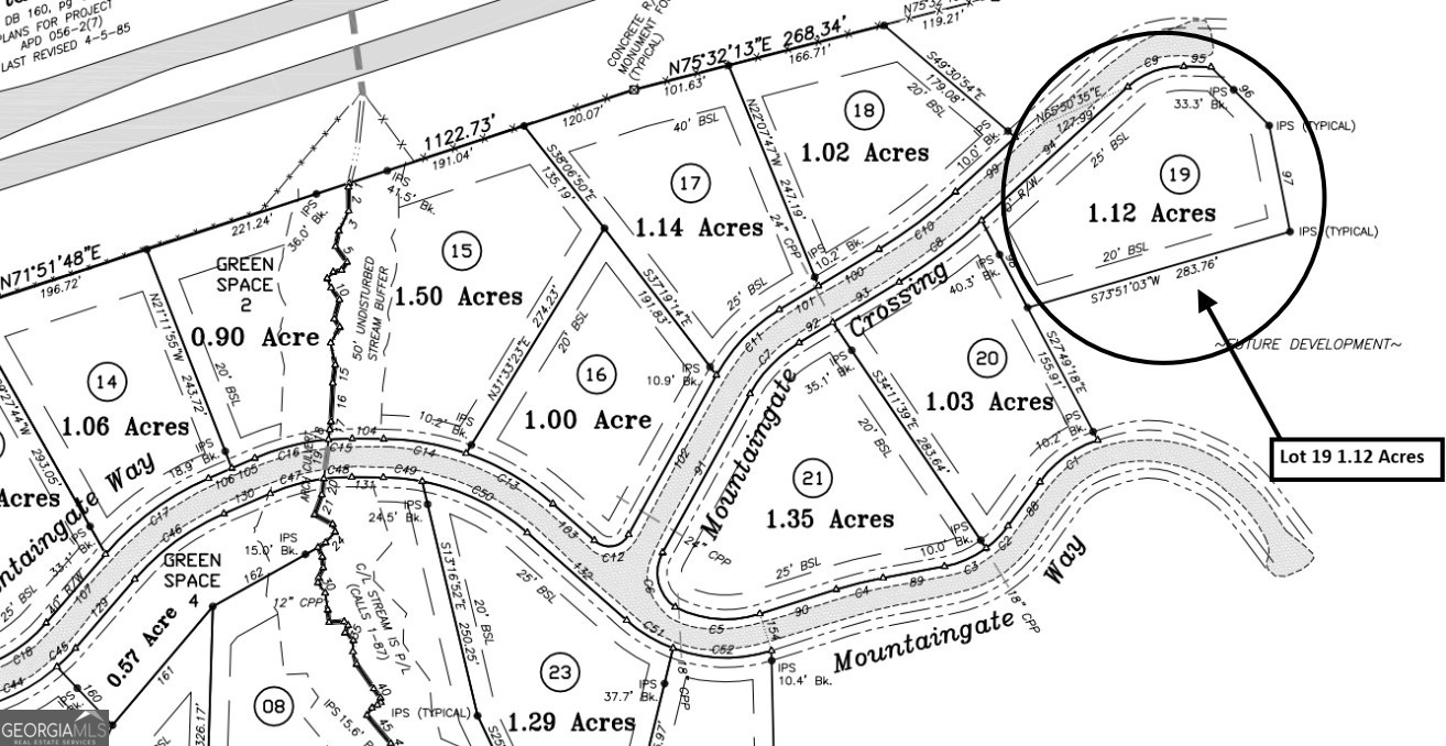 LOT 19 Mountaingate XING