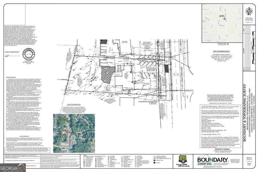LOCATION, LOCATION, LOCATION!!! Prime Downtown Alpharetta Redevelopment Opportunity. Unlock the potential of a remarkable commercial property located at 254 North Main Street, just blocks north of Downtown Alpharetta. Situated on 0.568 acres, this property is within the heart of the city's Downtown Master Plan, and is designated as "mixed use - live work," offering unmatched opportunity for visionary developers and investors. This prime location is ideal for high-density residential projects, including condominiums, townhomes, or single-family homes. Whether you are looking to capitalize on the growing demand for upscale housing in this vibrant area or seeking to be part of Alpharetta's ongoing transformation, this property is a perfect canvas for your next development project. To maximize the development potential, this property is ideally sold in conjunction with the neighboring property at 264 North Main St., offering a combined total of 1.1 acres and enhanced opportunities for larger-scale residential development. Located in one of the most sought-after regions in North Fulton, this property boasts proximity to top-rated schools, parks, shopping, dining, and all the amenities that make Alpharetta a premier destination. With easy access to major highways and just minutes from downtown Alpharetta, this location is poised for exceptional growth. Don't miss your chance to be part of Alpharetta's bright future. Contact us today to learn more about this incredible redevelopment opportunity!