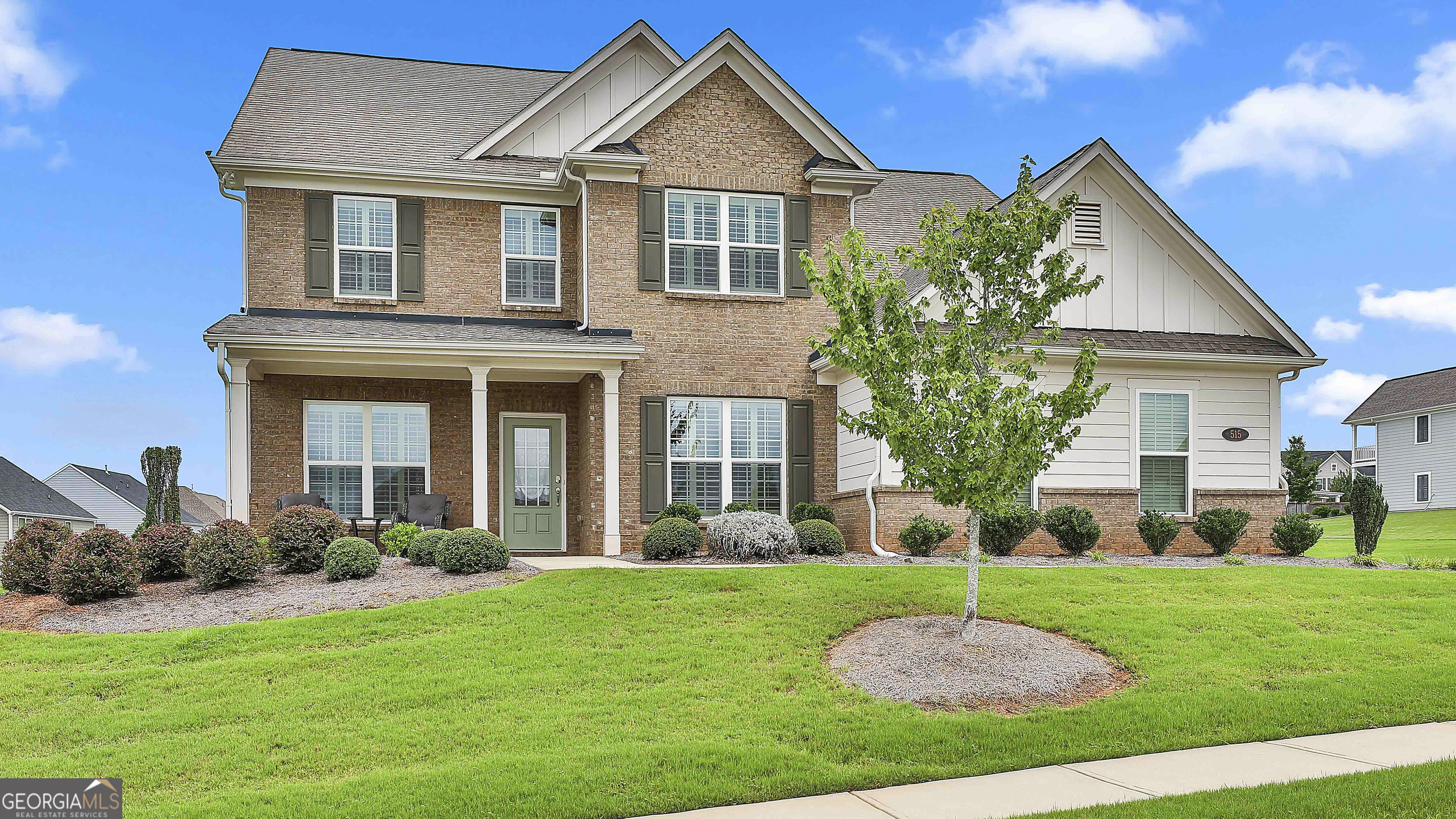 Discover this stunning 5 bedroom Riverton model home in the sought-after Everton community, situated on one of the largest home sites in the neighborhood. A charming rocking chair front porch welcomes you inside, where the foyer opens to a formal dining room with a stylish shiplap accent wall and butler's pantry. Just off the foyer, enter through the double doors to a dedicated office. The spacious living room centers around a cozy brick fireplace and flows into the gourmet kitchen, complete with a large island with bar seating and a walk-in pantry. Just off the kitchen, a sun-drenched sitting room offers access to the backyard and patio, perfect for relaxing or entertaining. The main floor also features a bedroom with an en suite bath, a convenient half bath, and a built-in hall tree for everyday organization. Upstairs, a bright loft provides additional living space. The primary suite impresses with tray ceilings, a shiplap feature wall, and a luxurious en suite bath boasting a soaking tub, oversized shower, dual vanities, and dual walk-in closets. Three additional bedrooms share two full bathrooms, offering plenty of room for family or guests. Step outside to enjoy your private back patio, and take advantage of being walking distance to Everton's resort-style amenities - including a pool, playground, clubhouse, and tennis courts. Southeast Mortgage is our preferred lender. If buyer chooses to work with them, Southeast Mortgage will provide 1% credit up to $5,000. Reach out to the listing agent for more information.