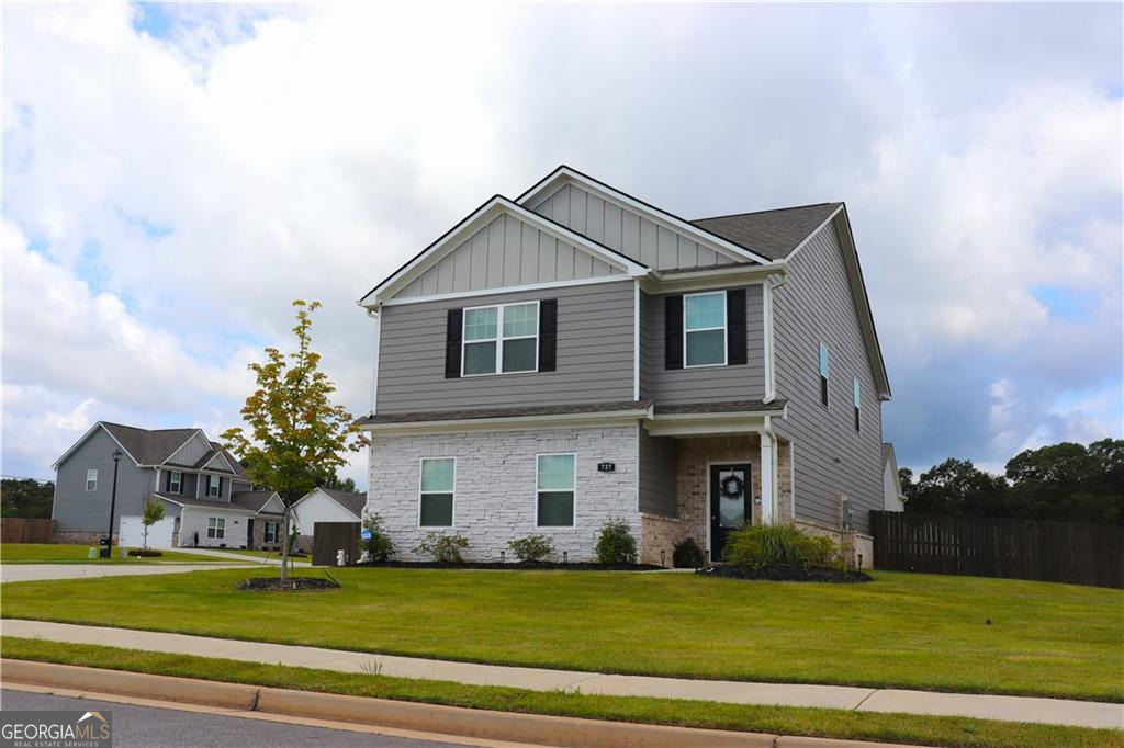 Largest Floor Plan in Meadows Farm! This move-in ready 4-bedroom home with a large bonus loft offers exceptional value in Walton County. Whether you're upsizing, relocating, or investing, this spacious two-story delivers flexibility, comfort, and convenience. The open-concept kitchen features energy-efficient appliances, abundant cabinet storage, and a large walk-in pantry. A Wi-Fi-enabled 2-car garage opens directly into the kitchen, perfect for everyday ease. Upstairs, the oversized loft is ideal for a home office, media space, or playroom. The oversized private owner's suite includes double windows, a spa-style bath with separate shower and soaking tub, built-in vanity, and a generous walk-in closet. Three additional bedrooms provide room for family, guests, or hobbies. Enjoy the fully fenced backyard, ready for pets, gatherings, or relaxing weekends. Zoned for sought-after schools and minutes from shops, parks, and commuter routes. Bonus: The home is still covered under the builder's structural warranty for added peace of mind. This is the largest model in the community - priced to sell fast. Schedule your showing today before it's gone. Property is also listed for lease See MLS 10549850