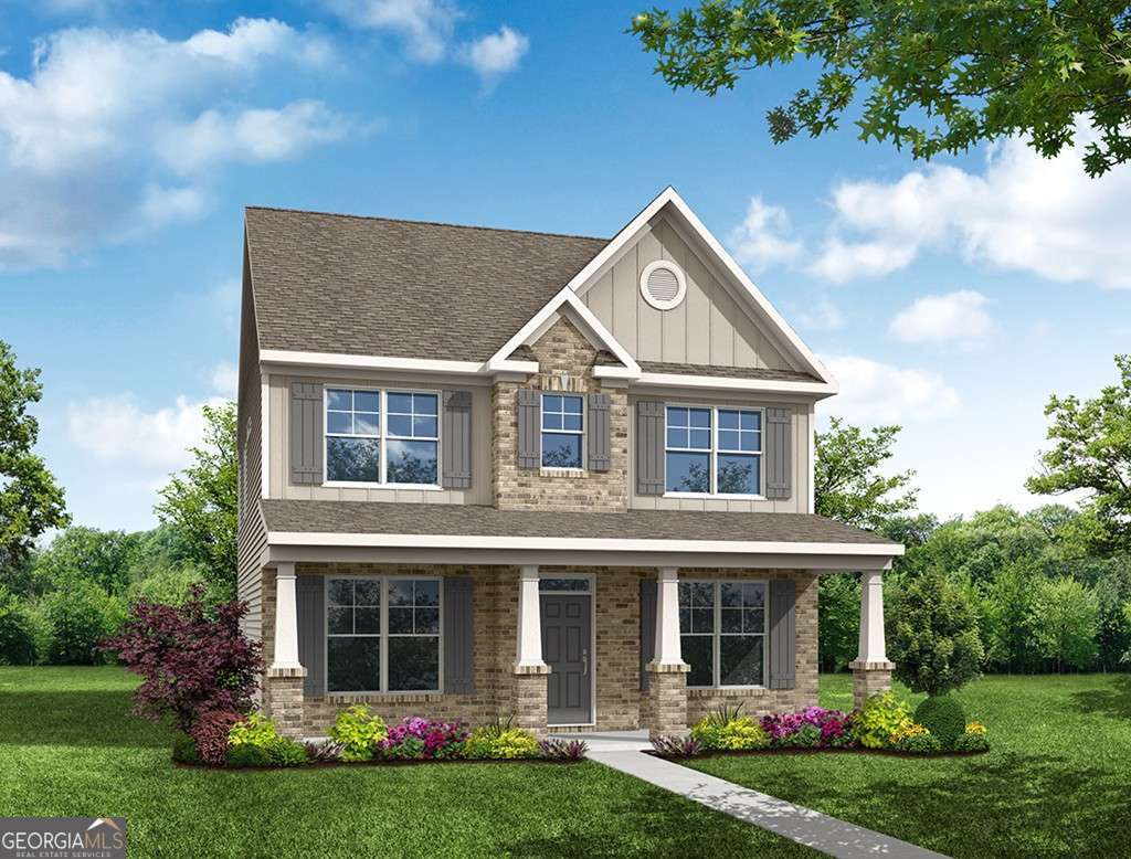 Ready in December 2025. Welcome to homesite 41 featuring our Abbeyville floorplan located in the highly desirable neighborhood of Marble Tree in Ball Ground. This spacious 4 bedroom, 4 bathroom plus bonus room home combines modern elegance with thoughtful design, making it the perfect retreat for comfortable family living. Conveniently located on the main level the guest bedroom is perfect for visitors, accompanied with full bath for added comfort. A dedicated office space on the main level floor provides a quiet sunlit area for work or study. The heart of the home is a gourmet kitchen featuring top of the line finishes including quartz countertops stainless steel appliances custom cabinetry and a large island ideal for casual dining. The second floor has 3 extra bedrooms including a luxurious owners suite with a spa inspired en-suite bathroom that boasts a luxury shower perfect for unwinding at the end of the day. 2 additional bedrooms share a well appointed full bath & 3rd floor features an oversized bonus room with bathroom. Up to This home is located on a lot that backs up to natural area. Up to $6000 in closing costs with preferred lender.