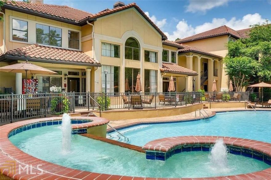 **AVAILABLE FOR MOVE IN ON 5/15/2021** Spacious 1 BR/ 1 BA condominium with amazing poolside views at Peachtree Place Brookhaven complex. Condo features large living area, granite countertops, SS appliances, upgraded fixtures, crown molding throughout, and ample storage. Bedroom features built-in bookcases and two large walk-in closets. Bathroom offers double vanity with glass bowl sinks, and glass enclosed tub/shower. Washer/Dryer included with the unit. Relax on the balcony overlooking the resort-style pool area. Complex offers amazing amenities including a 24-hour security gate with guard, heated pool, dog park, community patios, gas grill areas, clubhouse with a fitness center, cinema/billiards room, club room, business center, and more. Water, sewer, and garbage collection are included in monthly rent. Conveniently located in Brookhaven/Buckhead, with Phipps Plaza and Lenox Mall area dining and shopping located just around the corner.