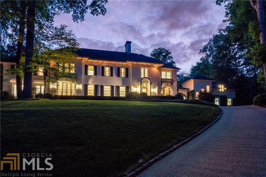 Thoughtfully renovated 1920's home in sought-after Peachtree Heights offers contemporary interior design & a beautiful traditional exterior, creating a perfect balance. Entrance foyer leads to oversized living spaces ideal for entertaining. Light filled kitchen is surrounded by iron windows & offers marble counters, high end appls & oversized island. Upper level has 5 bedrooms/6 full baths including spacious fireside master w/dual baths & walk-in closets. 1.56+/- acres of manicured grounds include pool, spa, pool house, level backyard & 3 car garage w/1 bedroom/bath.