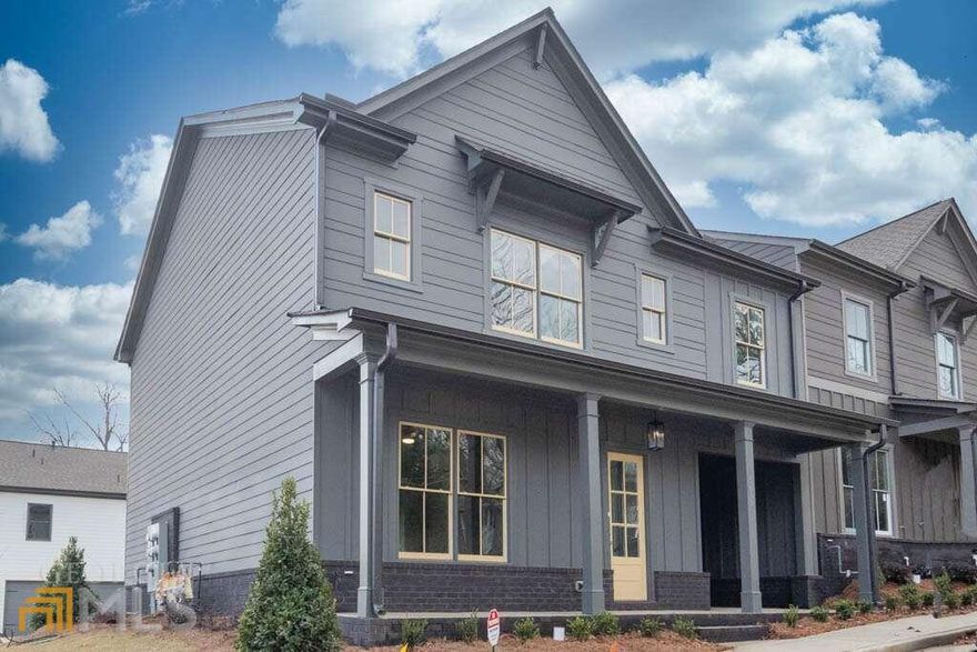 Heritage Group Homes is proud to present the Danville Plan. This end unit townhome has 3 beds 2.5 baths with open concept living, dining and loft areas. Walk onto your covered porch and find an outdoor fireplace. Inside find a large family room w/10 ft. ceilings, casual dining, kitchen and a powder room. Kitchen features SS appliances, shaker style 42 inch cabinets w/modern trim, tile backsplashes, recessed can lighting and pendant lighting. Upstairs you will find a loft area-great for a study or media area, the primary bedroom w/spa like bath including a super shower, double vanity w/makeup area and walk in closet. 2 large secondary beds w/walk in closets and 1 full bath complete the upstairs. Beautiful trending paint colors, designer LVP flooring, carpet and ceramic tile, 8 ft. doors thru out, shaker style cabinetry and the latest styles of granite/quartz countertops have been specially picked for each unit. HOA includes lawn maintenance and limited exterior maintenance. This unique townhome community is located in the heart of downtown Flowery Branch with walkability to restaurants, shops, parks and Lake Lanier nearby.