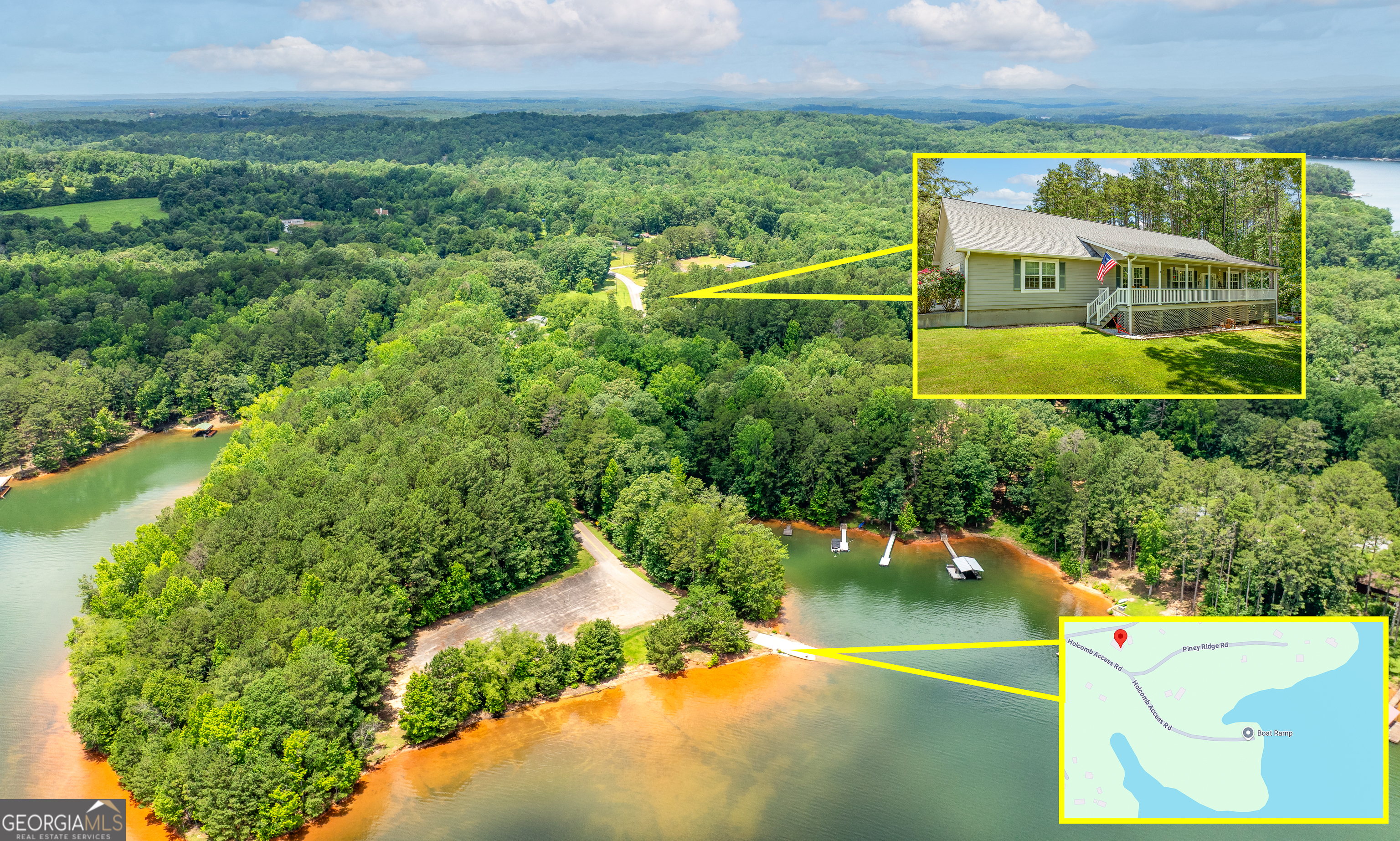 Bring the boat, the tools, and the toys, there's room for it all! Welcome to your peaceful escape! This beautiful ranch-style home with HardiePlank siding is just around the corner from Lake Hartwell and the boat ramp, offering the ideal blend of comfort, convenience, and outdoor living! Enjoy peaceful mornings on the huge covered front porch with TrEx decking, perfect for rocking chairs and relaxing. Out back, a screened-in porch offers a quiet spot to unwind without the bugs. The yard also has some mature fruit trees and a garden space. Inside, you'll find a bright, open layout featuring a modern kitchen with granite countertops, a generous dining area, that looks out to the family room that's great for hosting family and friends. The primary suite includes a remodeled bathroom with a separate tub, tiled shower, and double vanities for a spa-like feel along with a large walk-in closet. Two additional guest bedrooms and a large laundry room attached to a large storage room round out the interior. Outside, there's plenty of room for all your hobbies and gear! You can pull up to the garage at the house on the horseshoe driveway that has multiple access points. Behind the home with a separate gravel driveway is a 1,500 sq ft workshop with 12-foot walls and 2 roll-up doors. It has power and also water has been run to the building, along with a concrete floor that makes it ready for your boat, toys, or next big project. There is even a large fire pit area to enjoy those peaceful evenings. Under the home you'll find a walkable crawl space with lights, insulation and a ground lined Visqueen vapor barrier giving you tons of storage space! It has a dehumidifier too along with easy access to the new water heater! Whether you're looking for a weekend getaway or a full-time home near the water, this lovingly cared for home has everything you need to enjoy life at the lake.