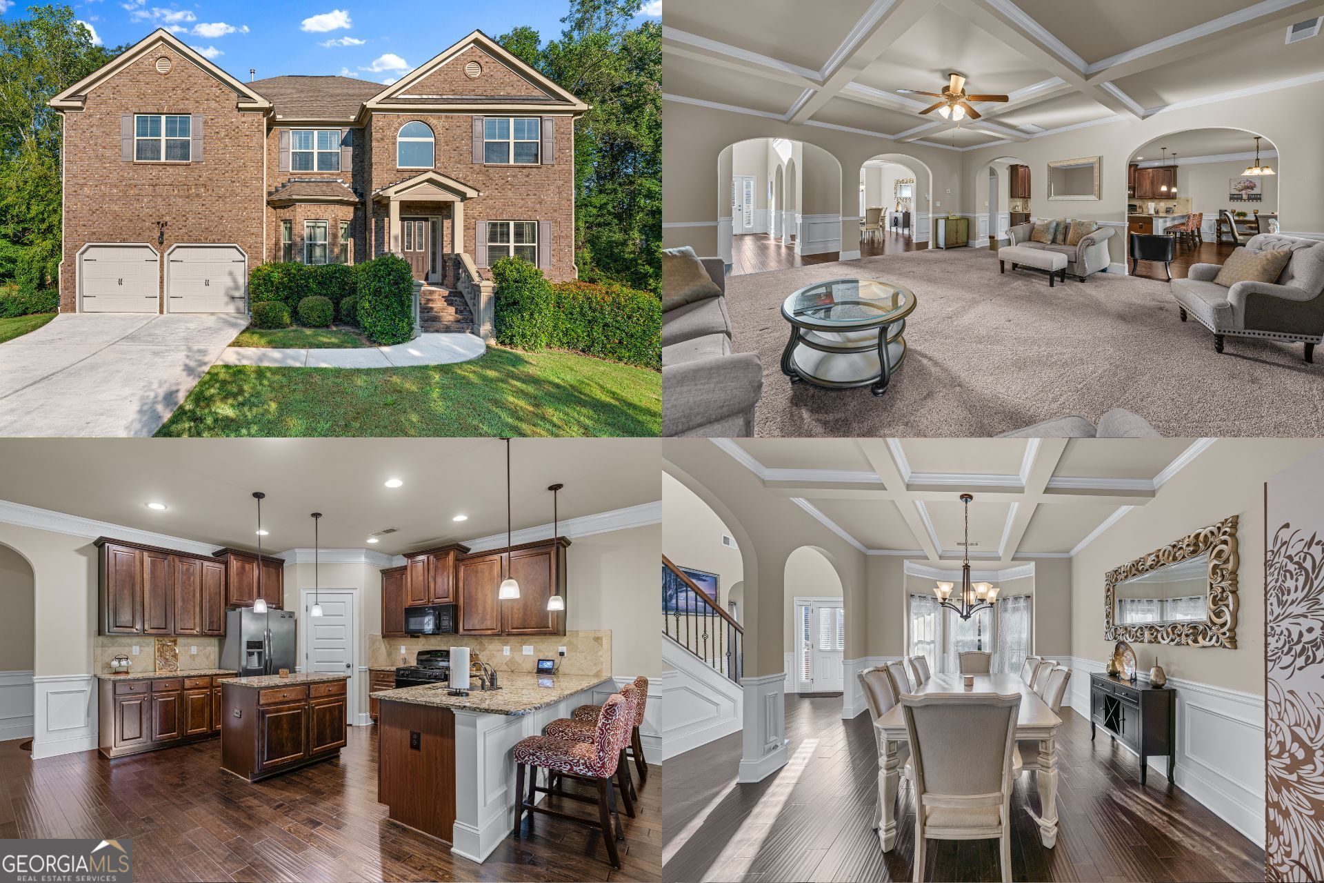 Welcome to a home that truly has it all-designed for comfort, elegance, and everyday living. This stunning residence offers a thoughtful in-law floorplan, an oversized master suite with a private sitting room, and a spa-inspired bath featuring his-and-hers vanities, a whirlpool tub, and a separate shower. The heart of the home shines with a chef's kitchen boasting stone counters, stained cabinetry, and a breakfast bar with a view into the family room, perfect for entertaining. From formal dining to casual gatherings, every space is designed with connection in mind. Enjoy a variety of rooms to fit your lifestyle-great room, loft, exercise room, game room, bonus room, wine cellar, and more. The finished daylight basement offers endless flexibility, complete with a fireplace and a private entry. Step outside to relax under the pergola, covered porch, rear deck, or private balcony while overlooking a beautifully landscaped cul-de-sac lot with wooded views. With two fireplaces, coffered ceilings, and elegant finishes throughout, this home blends warmth with sophistication. Set within a vibrant community offering a clubhouse, pool, tennis courts, playground, fitness center, and sidewalks, you'll enjoy resort-style living just minutes from shopping and conveniences. This is more than a home, it's a lifestyle waiting for you. Schedule your private tour today!