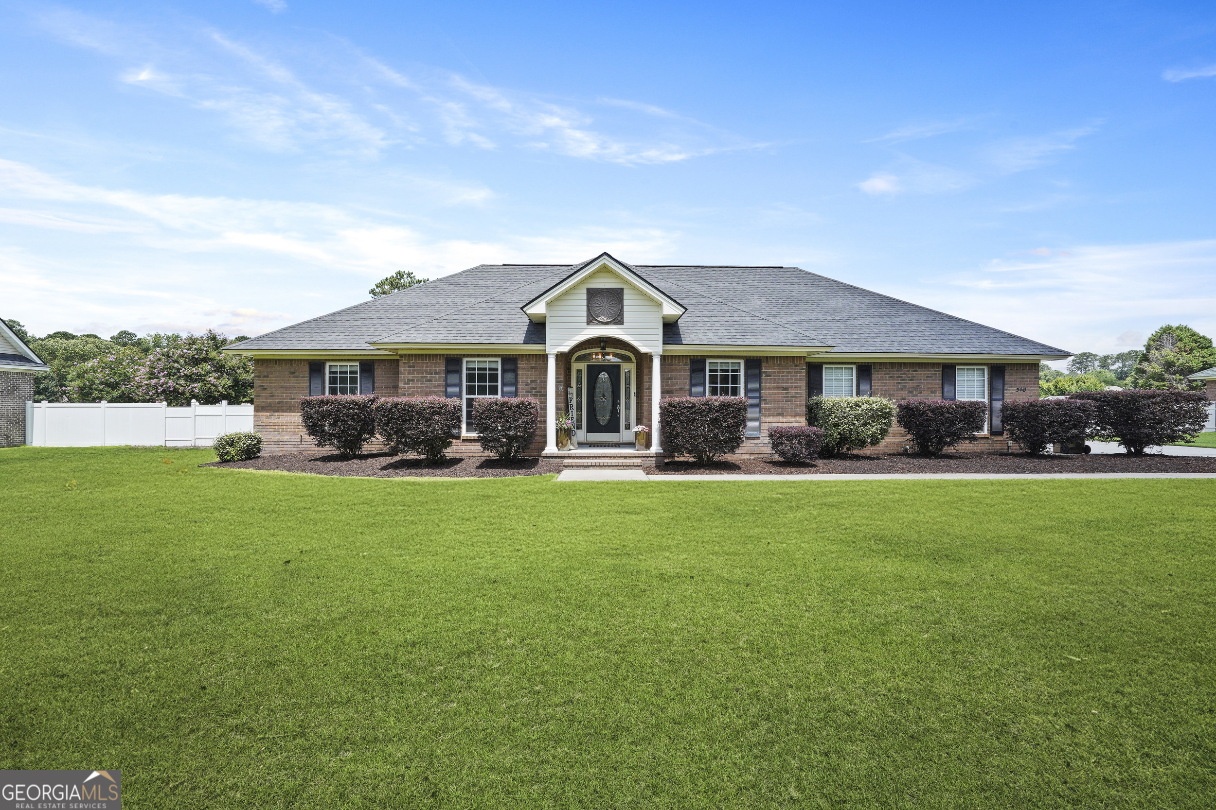 Immaculately maintained all-brick home with smart technology on over half an acre in desirable Honey Ridge Estates. This beautifully renovated split floor plan features a modern kitchen with gas stove and WiFi-enabled appliances, remodeled bathrooms, hardwood floors in main areas, and new carpet in bedrooms. Vaulted living room includes surround-sound speakers for the ultimate entertainment experience. Step outside to your private in-ground pool, perfect for relaxing or entertaining in the fully fenced backyard. A large, well-built storage shed provides extra space, and a well-fed irrigation system helps keep the lawn lush with low water bills. Smart home upgrades throughout, plus a new HVAC and water heater for peace of mind. This home is move-in ready-don't miss your chance to own a slice of paradise in Honey Ridge Estates!