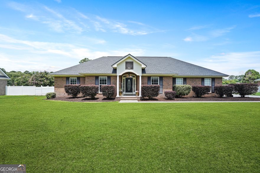 Immaculately maintained all-brick home with smart technology on over half an acre in desirable Honey Ridge Estates. This beautifully renovated split floor plan features a modern kitchen with gas stove and WiFi-enabled appliances, remodeled bathrooms, hardwood floors in main areas, and new carpet in bedrooms. Vaulted living room includes surround-sound speakers for the ultimate entertainment experience. Step outside to your private in-ground pool, perfect for relaxing or entertaining in the fully fenced backyard. A large, well-built storage shed provides extra space, and a well-fed irrigation system helps keep the lawn lush with low water bills. Smart home upgrades throughout, plus a new HVAC and water heater for peace of mind. This home is move-in ready-don't miss your chance to own a slice of paradise in Honey Ridge Estates!