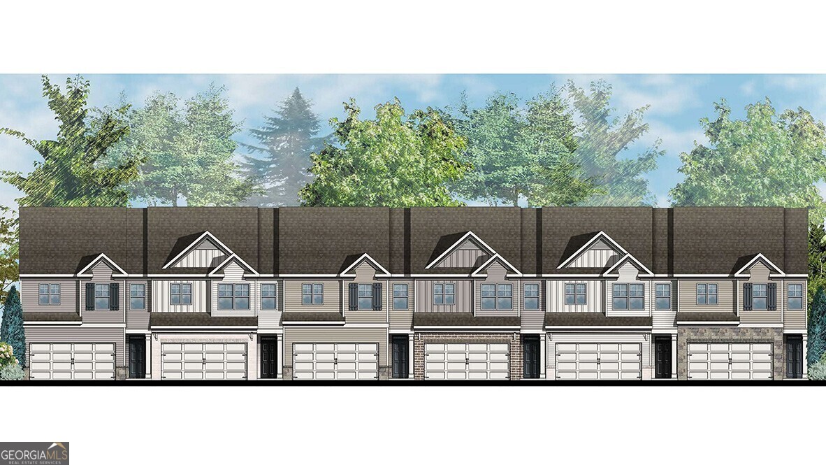 Welcome to Waypoint, the hottest new community in Flowery Branch, GA. Conveniently located near I-985, Lake Lanier Island Resort, Chateau Elan Winery and Mall of Ga. This end unit Sudbury at 6714 Corryton Street is a two-story plan featuring 4 bedrooms and 2.5 bathrooms with a 2-car garage. As you step into the home, a long foyer welcomes you and leads into the open-concept main living area. The large family room is the perfect place for family and friends to gather. The family room flows into the well-appointed kitchen with a center island, quartz countertops, subway tile backsplash, white shaker-style cabinetry and stainless-steel appliances. A dining area directly off the kitchen provides space for a dining table and opens onto the back patio. There is also a half bathroom tucked away on the first floor. Up the stairs you'll turn from the landing into the primary suite. This spacious bedroom is complimented by the en suite bathroom featuring a separate tub and shower, dual vanity, water closet, linen closet, and a roomy walk-in closet. Across the landing you'll be led into a loft area that's perfect for a game room or second living space. 3 secondary bedrooms, the laundry room, and an additional bathroom, also with dual vanity, round out the upper floor. Schedule an appointment to tour this today! Give us a call at Waypoint today to schedule your tour of 6714 Corryton Street in the desirable Flowery Branch, GA.