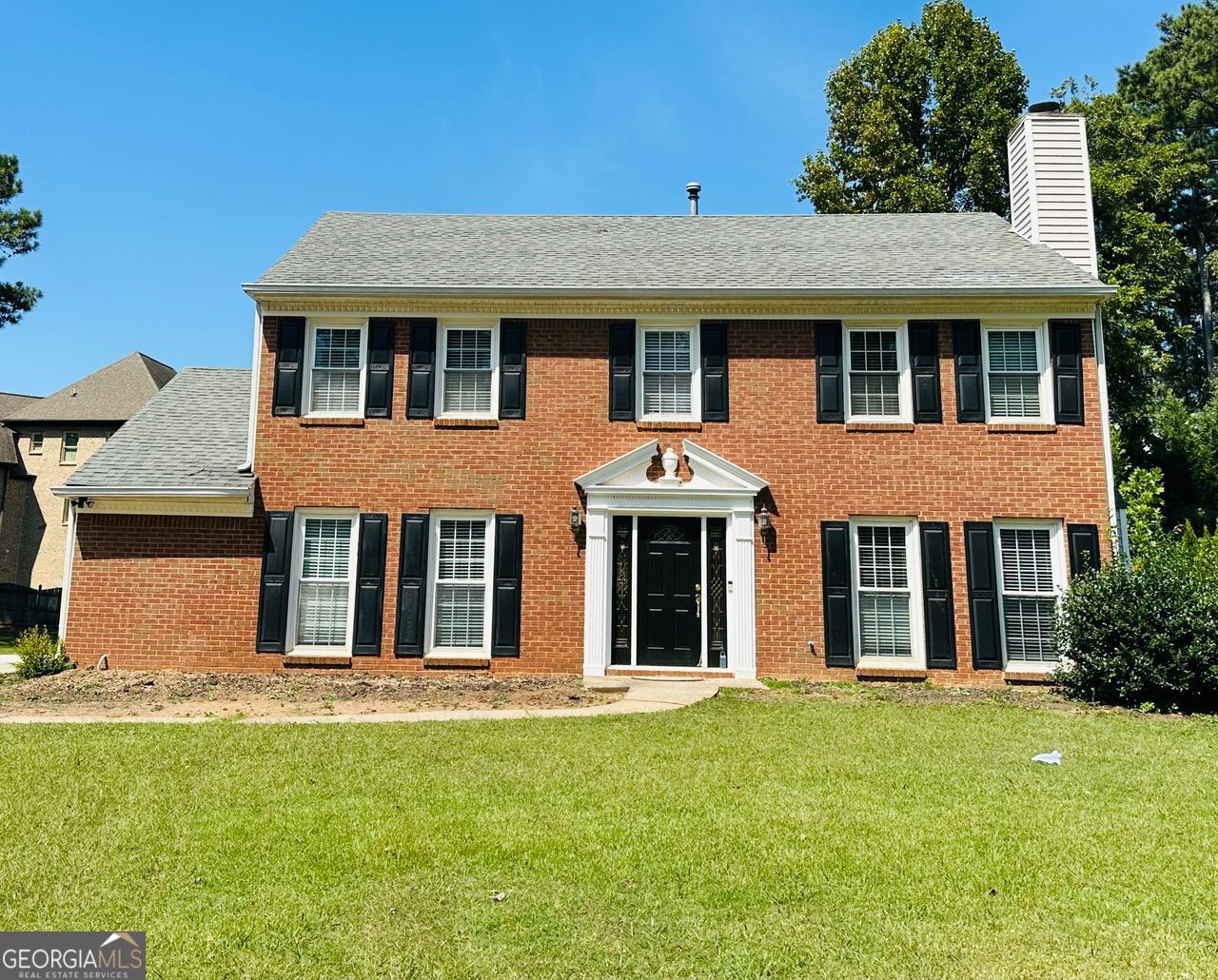 Location, location, location! Nice home in cul-de-sac lot with long side driveway, huge flat lot 0.43 acres in highly sought after Steeplechase subdivision of low HOA fee. Perfectly convenience near Major Highways/Shopping/Parks (from exit 109/I85) , short drive to commercial centers- Office, Warehouse, Restaurants/Schools and preferable Peachtree Ridge HS zone. All new flooring throughout, new painting as well as some updated lighting, vanities, ceiling fans, and windows, home features 4 bedroom/2 baths upper for the family's both comfort and functionality, while the main floor has bonus 5th room, half bath, living room, separate dining room and updated kitchen, view of huge green backyard for family's relaxation. Schedule your private showing and discover a ready to move in home in great location, schools and many conveniences nearby. Home is vacant, easy to go and show, thank you!
