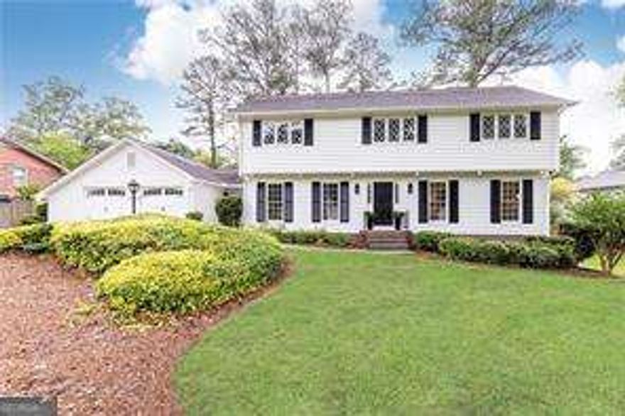 Welcome to this beautifully renovated traditional home nestled in the established neighborhood of Eastvalley Estates in East Cobb. This 4-bedroom, 2.5 bath home offers the perfect blend of classic charm and modern updates. Step inside to discover a home full of natural sunlight, designer finishes throughout, new flooring on the main level, custom lighting, and an updated kitchen with quartz countertops and stainless steel appliances. Fireside family room overlooks a massive sunroom that adds an additional 350+ square feet of living space not included in the listing square footage. Upstairs, you will find four generously sized bedrooms including a beautifully updated primary suite with double vanity and walk-in closet. The basement offers endless possibilities-home gym, media room or bonus living space. Location, location, location-close proximity to I-75, Sope Creek Park, East Cobb Park, and the Battery/Truist Park. This turnkey home is truly move-in ready!