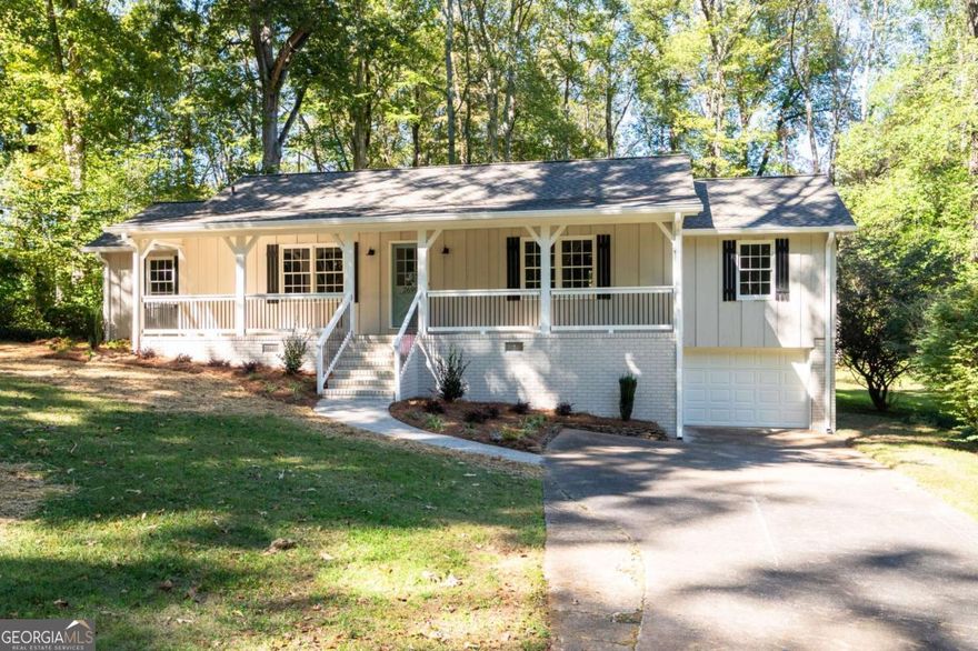 MAJOR PRICE CUT!!! Renovated farmhouse chic retreat, perfectly situated on a quiet street in Harrison HS district. The spacious covered front porch invites you to relax and unwind, offering an ideal spot to enjoy your morning coffee or evening sunsets. Step inside to find stunning pecan hardwood floors that flow throughout, creating a warm and inviting atmosphere. This three bedroom, two bath home boasts modern updates, including bathroom vanities, newly painted kitchen cabinets with quartz counters, backsplash, new top-of-the-line appliances, new lighting, hardware, LVP flooring and fresh interior paint that enhances its timeless appeal. The ranch floor plan and open layout maximizes natural light and makes entertaining easy. The nice size bonus room with brick wall is a perfect space for a home office, library, or playroom. This home offers a one car garage with extra storage space, plus a shed/workshop with power. Additional renovations include a brand-new roof, freshly painted exterior with farmhouse shutters, new lighting, porch railing and thoughtfully designed landscape. Don't miss this opportunity to own a classic farmhouse with the charm and conveniences of modern living. Schedule your showing today!