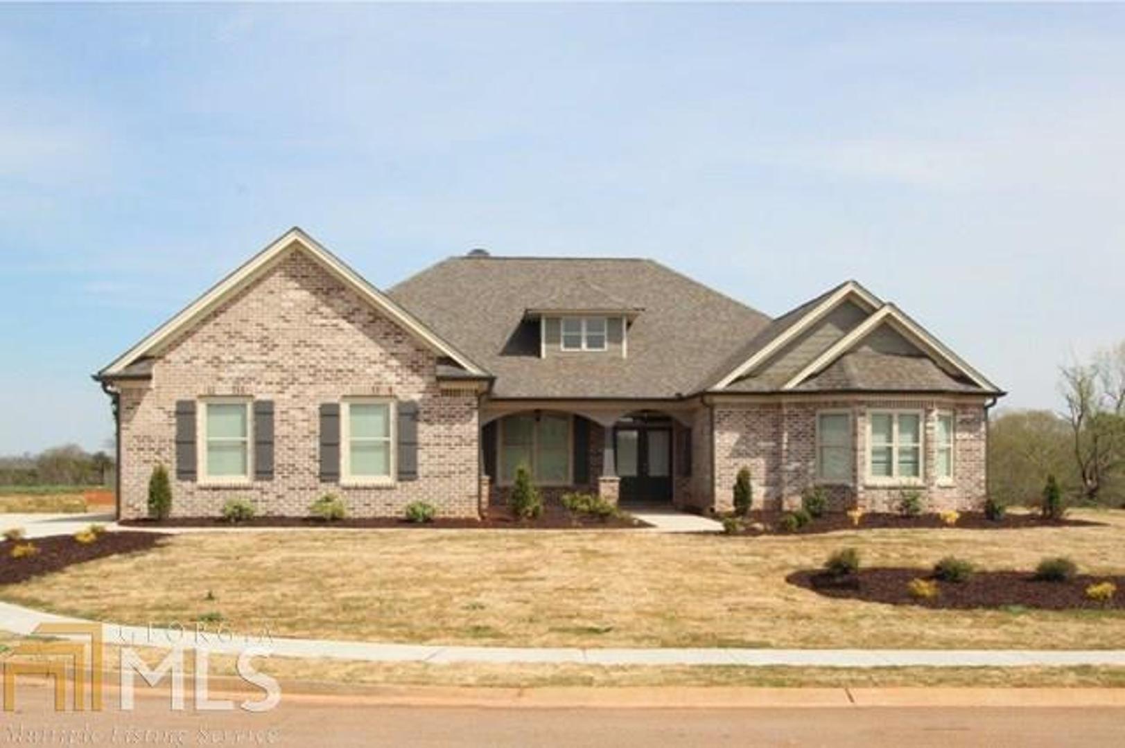 New Construction-The St Jude-sizable ranch,split bedroom plan w/4 bedrooms&3 full baths including roomy 2nd Owners/Teen suite.Great room has 12 ft coffered ceiling&fireplace.Extra large formal dining w.coffered ceiling open to the great room.Beautiful kitchen w/stainless appliances&granite tops to include an outstanding island w/ table seating&pantry.Generous sunroom overlooks private backyard.Owners suite w/high treyed ceiling is supreme w/sitting room&private covered patio,spa like bath including separate vanities,garden tub&over-sized tiled walk-in shower&large walk-in closet.2nd Owners/Teen Suite has owner's styled bath w/separate garden tub& tiled shower.Rocking chair front porch&covered rear patio.3car side entry garage on 1 acre lot.Fields on Ellison