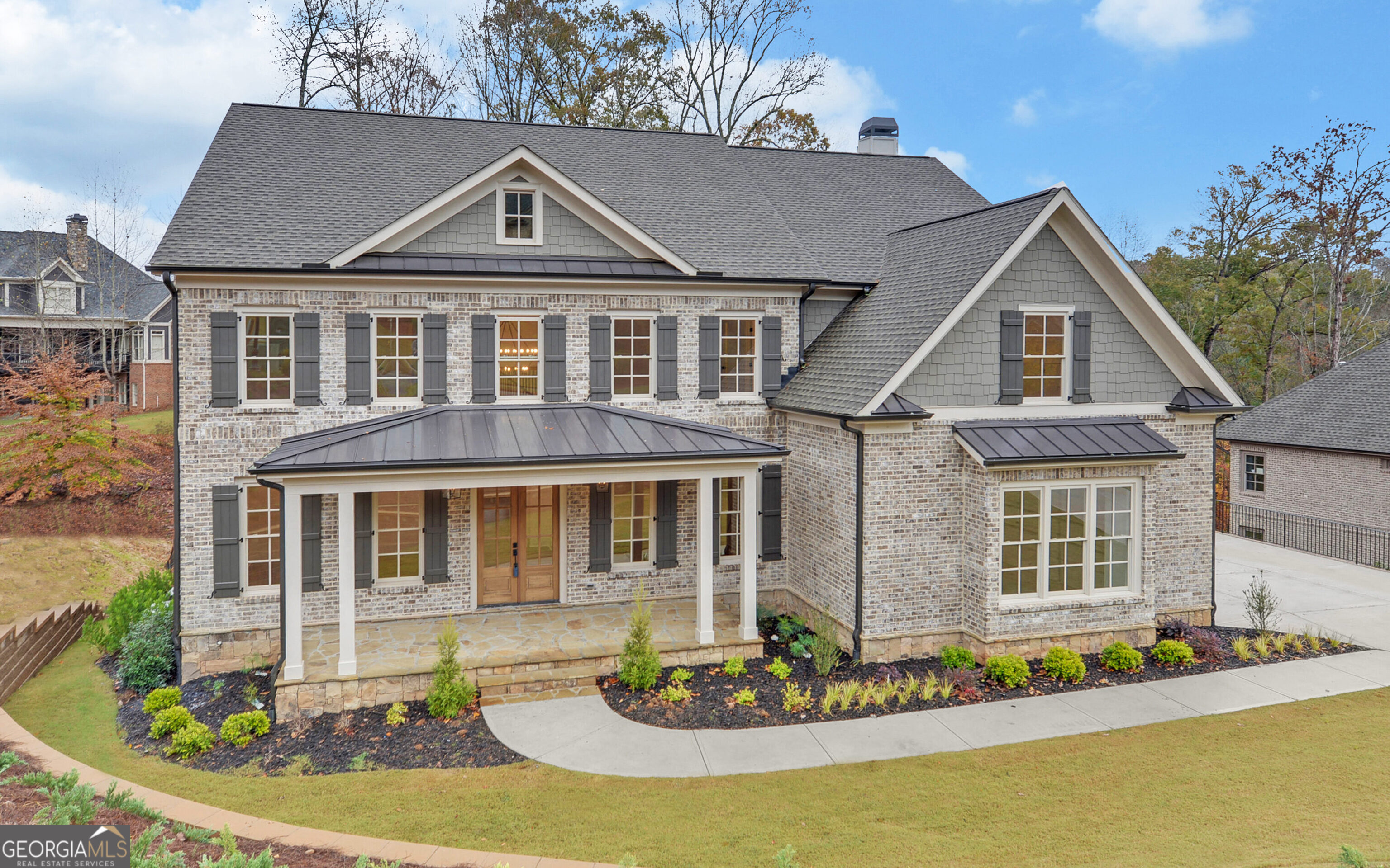 New construction in Bear's Best Estates section of Edinburgh. READY NOW. One of the best backyards in the neighborhood! Edinburgh is a gated golf course community featuring Bear's Best golf course designed by Jack Nicklaus as well as wonderful swim/tennis facilities. Wonderful open floor plan. Formal Living Room / Office and Dining Room. Great room with Fireplace and Built-in Bookcases. Large kitchen island kitchen with views to the keeping room and great room. Guest bedroom on the main level. Large Primary Bedroom Suite with Spa Bath. Wonderful level backyard. Three car garage.