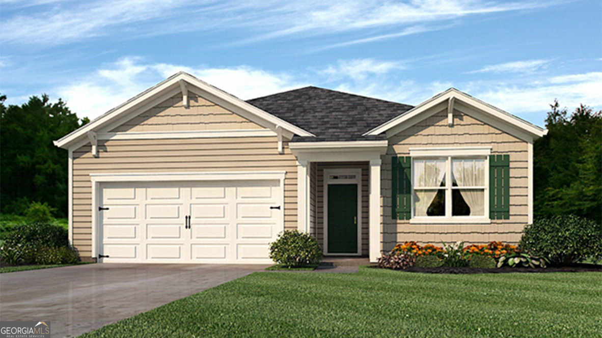 Oversized homesites, up to acre+. Prime location. Fox Crossing offers convenient access to I-75, restaurants, and shopping. You can now enjoy suburban living with all the conveniences of city life. Plus, you're only an hour from downtown, so you can take advantage of everything the city of Atlanta has to offer from world class entertainment to renowned sporting events and concerts. And for outdoor enthusiasts, High Falls State Park and Indian Springs are just a short drive away. The Aria floorplan at Fox Crossing offers single level living with 3 bedrooms and 2 full baths covering 1,714 sq ft. The 2-car garage ensures plenty of space for vehicles and storage. If you're ready to say goodbye to walking up and down stairs, you can enjoy open concept living in this incredible ranch design. Gather round the chef inspired kitchen featuring an island that offers bar top seating for up to four. The open kitchen flows into the family room and a casual dining area where friends and family can linger. When you need some down time, escape to a private bedroom suite with spa-like bath including double vanities, a relaxing garden tub, plus a separate shower. The well-appointed secondary bedrooms are located on the opposite side of the home and share a full bath. All of the bedrooms in this timeless design invite natural light and offer plenty of storage. And you will never be too far from home with Home Is Connected. Your new home is built with an industry leading suite of smart home products that keep you connected with the people and place you value most. HOME UNDER CONSTRUCTION.PROJECTED COMPLETION Early December Some photos used for illustrative purposes and do not depict actual home. Appointments available now!