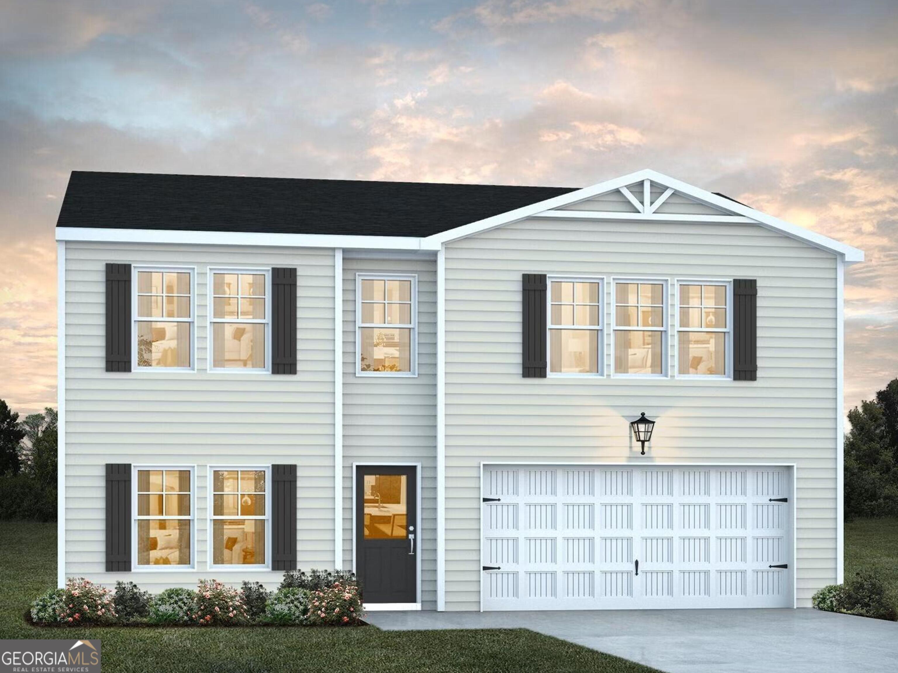 This modern JODECO Plan, is beautifully laid out like the model home with an open concept design, allowing families to easily spend time together or spread out. Upstairs you'll find three bedrooms And the spacious owner's suite. A Flex room is located on the first floor and can be used as a bedroom, office, dining space and more. You will love the thoughtfully arranged kitchen which offers an open view to the dining and living area. Estimated completion date is late August 2025.