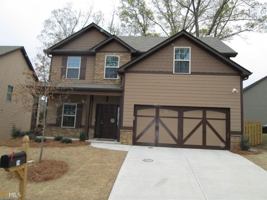 Available approx May 1st. Stylish craftsman in great condition. 3 upstairs large BRs including a vaulted master suite with sitting area & tiled bath with sep shower, garden tub, walk-in closet & dual vanities. Main floor with hardwoods, family room with fireplace, sep DR & kitchen with granite, tile backsplash, stainless appliances (ref & built-in micro) & pantry closet. 2 car garage with auto openers. Super neighborhood with swim, clubhouse & playground & near great shopping & restaurants & close to town of Newnan. Please call agent for more info on date available.
