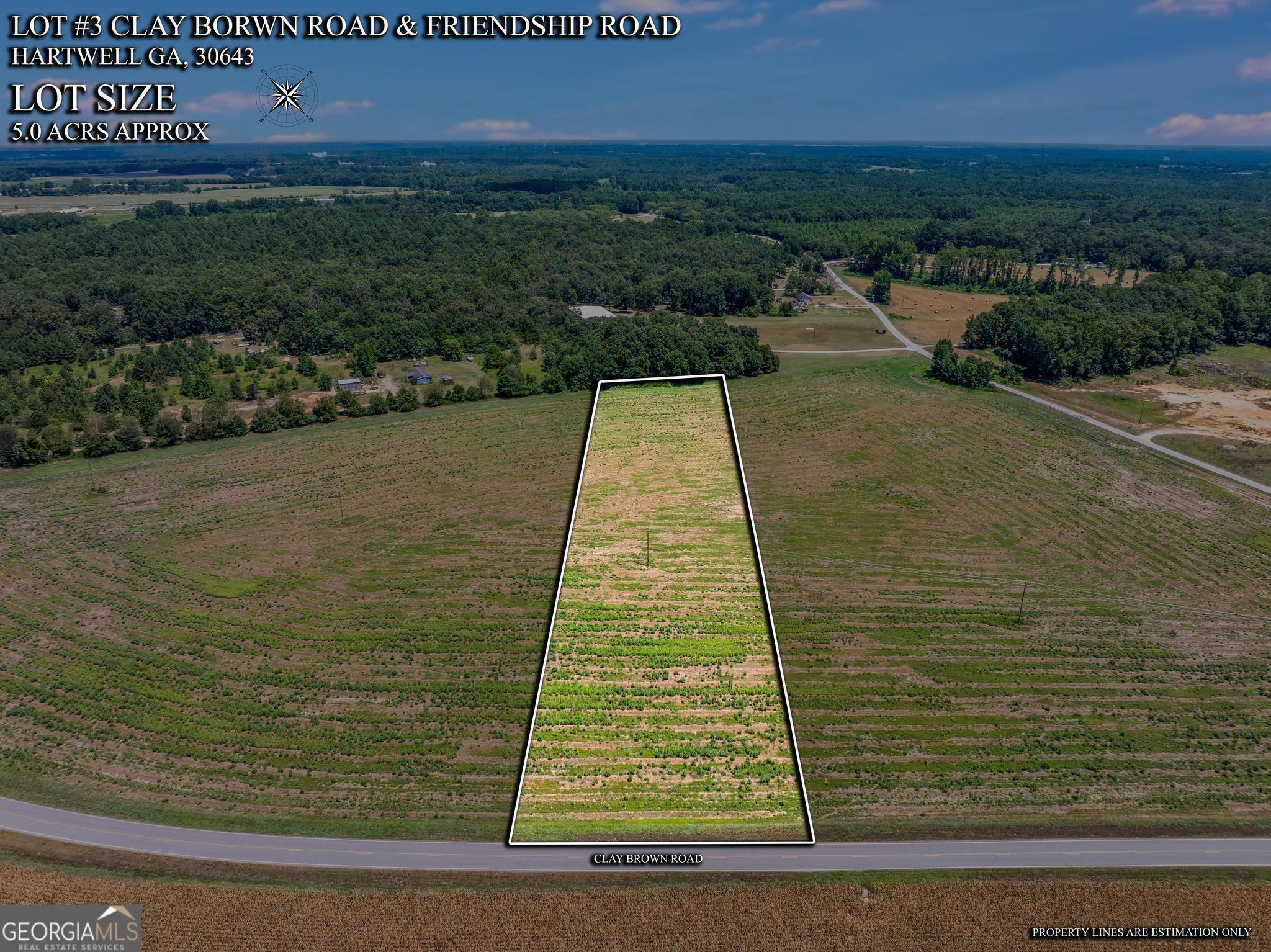 Friendship Farms, be one of five tracts of open land, paved road frontage, county water, perc test on file. Excellent site (s) for country living, all open land with gentle topography, conveniently located between Hartwell and Royston. Lot lines are flagged. Lots will be restricted to minimum of 1200 square feet site built homes. Owner/agent. 2024 taxes were for gross acreage, new assessment will occur in 2025.