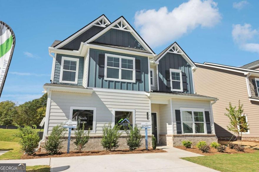 'Grand Opening' 'Move in Ready' Welcome home to Neely Farm. The time is Now to get in before the Spring Rush! Great Value, Great Location and Great Time to take advantage of the Builder's $20k Incentives with approved lenders. Ask about the 100% Financing Program (limited offer!). The Bellwood plan is a 5 Bedroom, 3.5 baths, 2 car garage. The perfect blend of space and style with unlimited decor opportunities. Energy efficient LED lighting throughout! The foyer entrance leads to a spacious family room setting with an electric fireplace that give great aesthetic, along with coziness and comfort. A modern galley style kitchen offers inviting light, a breakfast eating area, an extended island bar with under-mount stainless steel sink, granite counter-tops, stainless steel appliances, pantry and plenty of cabinets space. An adjacent formal dining room is great for hosting special occasions, and creating lasting memories. The upper level has over-sized secondary bedrooms with walk in closets are located near a full bath room with dual vanity. The Owner's suite offers a perfect blend of space that's complete with a luxurious bath with separate shower, glass shower door and separate tub with tile surround for the ultimate relaxation experience. Laundry room is conveniently located on the upper level.