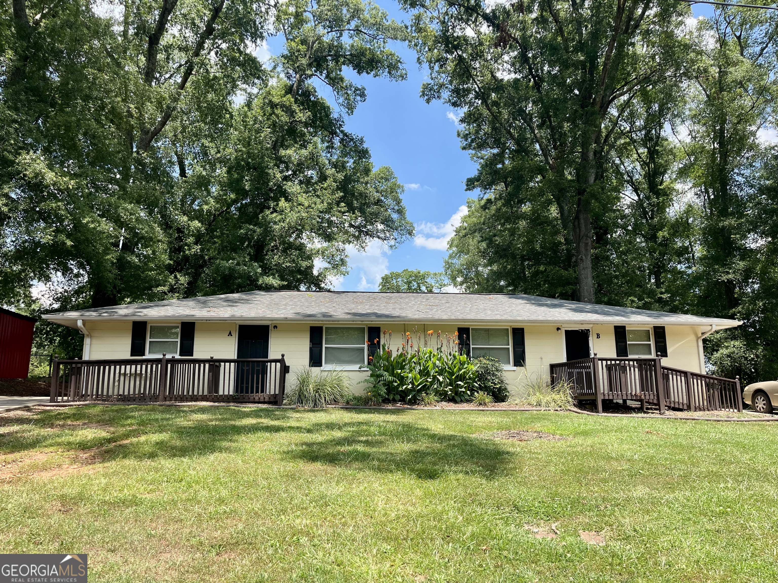 Opportunities Galore Great Duplex in Griffin Property has been well maintained Each unit is Two Bedroom One Bath. Central Heat and Air and sewer. Interior of House can only be viewed during Due Diligence period only. Rental Rate-A-$800, B-$725