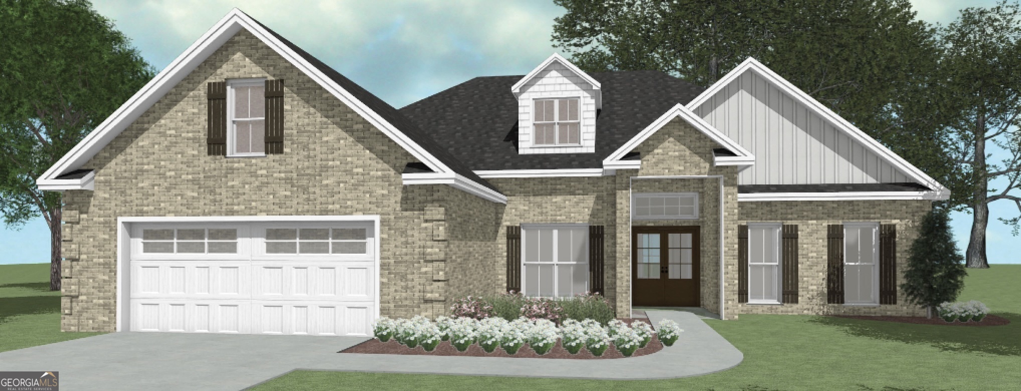 DRIGGERS CONSTRUCTION presents The Walnut A Plan! All brick, approx 2000 sq ft, 4 bedrooms, 2 full bath plus a flex room. Beautiful open floor plan with custom cabinets, granite counters & luxury vinyl plank flooring in the main areas. Tile in baths and carpet in bedrooms. Stainless steel appliances in kitchen. The Master bath has a custom tile shower and garden tub. Sod and sprinkler in front, sides and 10 ft off the back. 2" wood faux blinds included. Completed 12/15/25.