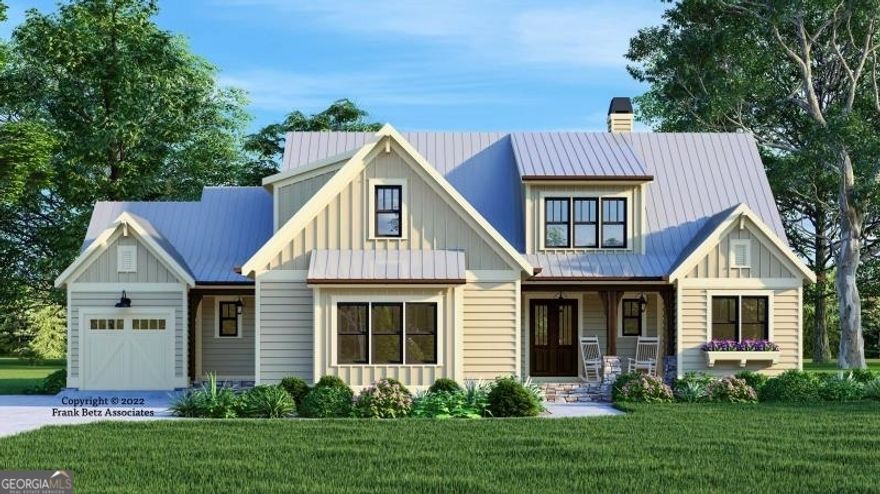 New Construction with that modern farmhouse aesthetic you have been looking for! This is another awesome home from Brookstone. The Frank Betz Allendale Plan has been pushed out 2.5 feet and features an open and light filled floor plan. 3 bedrooms and 2 full baths on the main and additional 1 bedroom and 1 full bath upstairs. Featuring high ceilings with wood beam accents, luxury vinyl floors, fireplace in the great room, a kitchen island and counter tops with quartz or granite, gorgeous cabinetry, hardware and lighting. The spacious master features a fantastic spa like bath with double vanity, separate tiled shower and standing soaking tub. Many fine details include ship lap accents, crown molding in the main living areas, closet built-ins, 3 car attached garage, Hardie Board & Batten and lap siding, standing seam metal roofing accents, four board black farm fence along the front of the property and so much more! Builder may change some plan details. This home estm complete by 01/31/24)