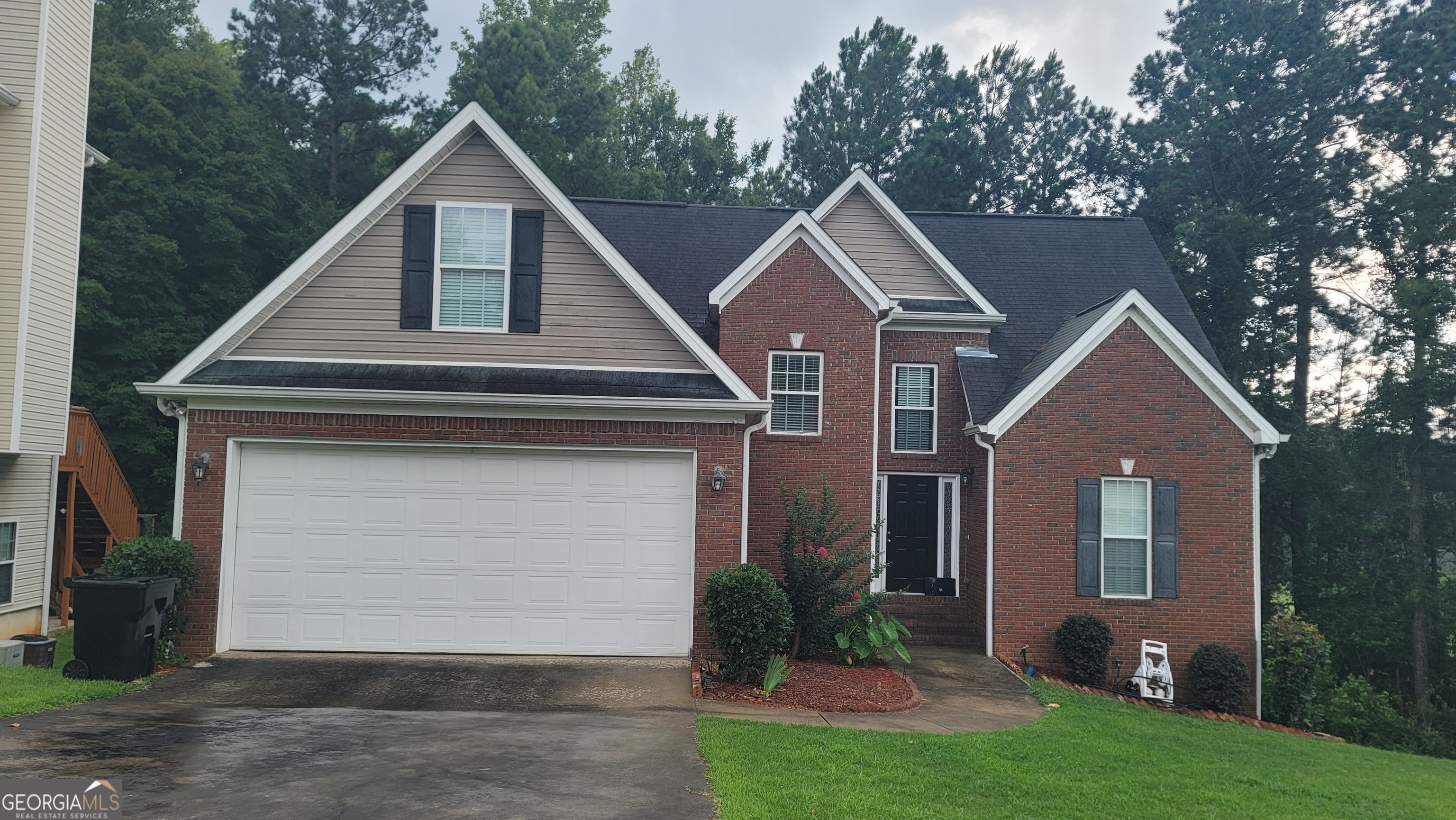 Welcome to this private home tucked in the River North Golf Community neighborhood. This quiet home has a lot of potential and sits on a big lot with only 1 side neighbor! The home entrance welcomes you with a high open ceiling leading into the living room and upstairs. Master Bedroom is on the Main level while your guests and office space can be separated on the 2nd floor. MASSIVE Bonus Guest bedroom upstairs. Flooring throughout 2nd floor! Kitchen, breakfast area and dining area are together for ease of access with the potential to remodel into an open concept view to the living room! Unfinished basement has high ceilings and an open floor plan for many possibilities that can include a HUGE play area, screen golf, or even a movie theater! The community has lots of amenities and is in a gated community with a security guard so you can feel safe!