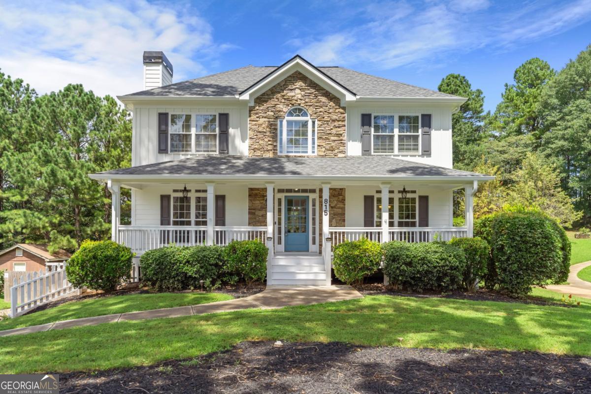 Discover exceptional value with this beautifully updated home, ideally situated on a quiet private street with no HOA and a completely level lot. A long driveway provides ample parking and leads to a welcoming rocking-chair front porch set well back from the street for added privacy. The exterior features timeless stacked-stone accents, durable Hardie Plank siding, and an architectural shingled roof installed in 2023-offering both curb appeal and low-maintenance peace of mind. Inside, the main level showcases newly refinished oak hardwood floors and a spacious dining room, perfect for formal gatherings. The dining area opens seamlessly into a bright, modern kitchen with 42" white cabinetry, brand-new quartz countertops, subway tile backsplash, and stainless-steel appliances. The kitchen flows directly into the adjoining living room, where a stacked-stone fireplace creates a warm and inviting atmosphere for everyday living and entertaining. From there, step onto the expansive rear deck overlooking a large, level, fenced backyard-ideal for outdoor dining, play, or simply relaxing. Upstairs, you'll find more newly installed oak hardwood flooring, a large primary suite with trey ceilings, walk-in closet, and a private bath featuring a separate shower and deep soaking tub. The finished terrace level adds tremendous versatility with brand-new LVP flooring, recessed lighting, a remodeled full bathroom, and a spacious 4th bedroom-perfect for a media room, home office, gym, or guest suite. Additional upgrades include a brand-new HVAC system, newer water heater, and numerous modern improvements throughout, ensuring comfort and peace of mind for the new owner. All this in an unbeatable location-just over a mile to I-75/I-575 and minutes from Downtown Marietta, Downtown Woodstock, Town Center Mall, Kennesaw State University, and endless dining and shopping. The surrounding area continues to see strong growth with newly built million-dollar infill homes, adding long-term value to this desirable neighborhood. This home combines modern updates, flexible living spaces, and a central location-all with the added benefit of no HOA restrictions. Schedule your showing today!