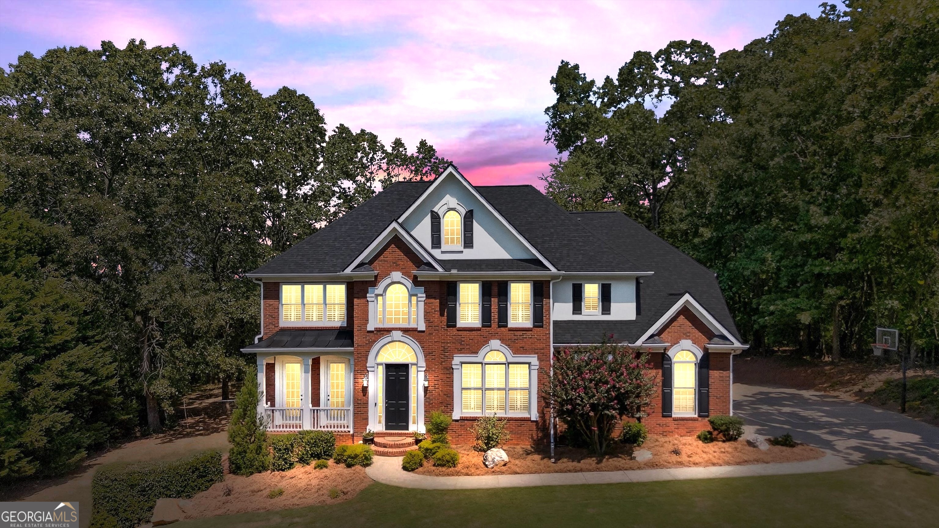 Stately All-Brick Home with 10 foot ceilings on main in Sought-After North Peachtree City. Welcome to this beautifully updated home in one of Peachtree City's most desirable neighborhoods. Recent improvements include a ONE-YEAR-OLD ROOF (transferrable warranty), FRESHLY PAINTED EXTERIOR STUCCO, and a REFRESHED FRONT YARD WITH TREES REMOVED AND NEW SOD INSTALLED allows the home to be filled with natural light and enhancing curb appeal. Inside, you'll find gorgeous, NEWLY REFINISHED HARDWOODS ON THE MAIN, including refinished stairs and railings, NEW HARDWOOD FLOORS ADDED UPSTAIRS! (no carpet)-plus NEW LVP FLOORING on the terrace level. The interior has also been freshly painted, making this home move-in ready. Step into the grand two-story foyer, where French doors open to a private OFFICE on one side and a formal dining room on the other. The spacious family room features soaring ceilings and a cozy fireplace, creating the perfect gathering spot. The large kitchen offers granite counters, SOLID WOOD CABINETRY, a double oven, gas cooktop, center island, and a walk-in pantry-ideal for both everyday living and entertaining. Upstairs, the owner's suite includes a sitting area, spa-like bathroom with dual vanities, soaking tub, separate shower, and a generous walk-in closet. Three additional bedrooms complete this level-one with its own en suite, while the other two share a Jack-and-Jill bath, each with its own sink. The laundry room is also conveniently located upstairs. The fully finished TERRACE LEVEL expands your living space with a wet bar, family/media room, game room, office nook, bedroom, and full bath. Outside, the SPACIOUS BACKYARD is perfect for play or entertaining, and with the septic positioned to the side, there's plenty of room to add a pool. Main level garage is an oversized 3-car and a second garage on the terrace level provides great storage and space for lawn equipment or a golf cart. Enjoy all that Peachtree City has to offer-AWARD-WINING SCHOOLS, GOLF CART PATHS, SHOPPING, DINING AND PARKS-with Hartsfield-Jackson Airport less than 30 minutes away. A fantastic opportunity in today's market-don't miss it!
