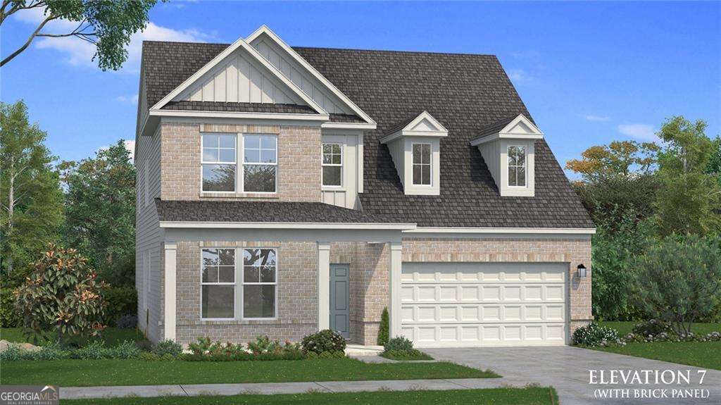 Welcome to Hamilton Lakes on Homesite 22, a premier DRB Homes community ideally situated in the heart of Gwinnett County. This beautiful home offers 4 bedrooms, 4.5 bathrooms, and a 2-car garage, combining modern comfort with timeless design. The main level features a spacious open-concept layout with a gourmet kitchen that flows effortlessly into the large family room, complete with a cozy fireplace-perfect for relaxing or entertaining. A study and powder room is located on the main floor. The home also includes a formal dining room for special gatherings and a covered porch perfect for entertaining. Upstairs, the expansive layout includes three secondary bedrooms, each with access to a full bathroom, and a luxurious owner's suite featuring a spa-inspired bath with a walk-in shower and generous closet space. A versatile loft provides the ideal spot for a media room, game area, or additional lounge. The upstairs laundry room offers added convenience for everyday living. Located near vibrant Lawrenceville, Hamilton Lakes provides quick access to I-85 and Hwy 316, making commutes to Atlanta, Athens, Stone Mountain, and Conyers simple and efficient. For more information and to schedule your private showing, please contact the onsite agent. Please note: If the buyer is represented by a broker/agent, DRB REQUIRES the buyer's broker/agent to be present during the initial meeting with DRB's sales personnel to ensure proper representation.