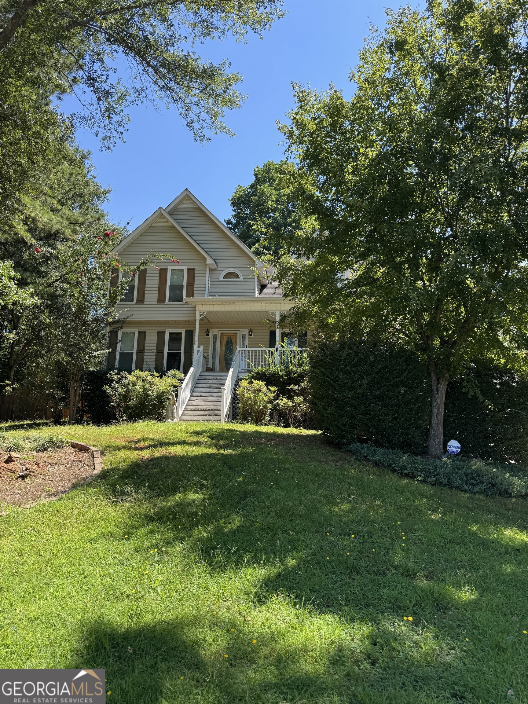 Tucked away in a quiet cul-de-sac, this beautiful home offers comfort, functionality, and peace of mind with a brand-new pumped and cleaned septic tank and newer windows. The main level features a welcoming living room with a cozy gas fireplace, along with a spacious primary suite complete with a walk-in closet and a primary bath featuring a double vanity, soaking tub, and separate shower. Upstairs, you'll find three generously sized bedrooms and a large bathroom with a newly updated shower/tub. The unfinished basement provides endless storage or future expansion opportunities, while the two-car garage adds convenience. Outside, the large, level, fenced-in backyard offers privacy and plenty of space-perfect for outdoor activities or even a pool.