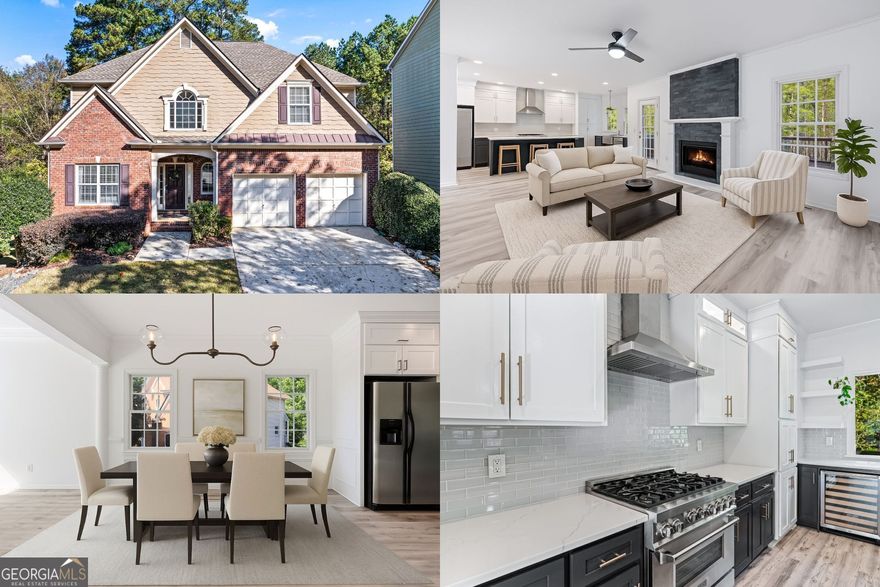 Welcome to your dream retreat in the heart of East Cobb, a beautifully upgraded six-bedroom, three-and-a-half-bath home on a peaceful cul-de-sac in one of Marietta's most coveted neighborhoods. Minutes to I-75, top-rated schools, and abundant shopping, dining, and entertainment, everyday life here is easy and elevated. At the center of the home is a spacious, light-filled kitchen that invites you to stay. Its open design creates effortless flow and keeps you connected to everything happening around you. A large window over the sink frames the woods like a living painting, doing dishes becomes a moment of calm. The gathering bar is the heart of the house, where laughter, stories, and meals come together, while the open interior design offers beautiful sightlines that foster harmony and connection. Natural light pours through the main level, carrying the green of the surrounding trees into every corner. Upstairs, the private primary suite is generous and serene, with room for a reading nook or sitting area to unwind at day's end, plus three secondary bedrooms and two additional full baths for true comfort and privacy. An upstairs laundry room makes daily routines simpler and more practical. Downstairs, the full, fully finished daylight basement lives like a garden-level apartment, with two bedrooms, a full bath, a second kitchen, and a private living area, ideal for in-laws, long-stay guests, or rental potential to help offset the mortgage. Out back, your private oasis steals the show. The deck sits among the trees, so it feels like your own forest canopy, birdsong, fresh air, and a peaceful view that makes you forget you're in the city. Below, an expansive patio glows under cafe lights, and a cozy fire pit sets the scene for lingering evenings. The large, private backyard is made for gatherings and play, with room to garden, toss a ball, or simply stretch out under the stars. The community elevates the lifestyle with a picturesque lake and a playground, so every day feels like a little getaway. Style, space, and serenity come together in an exceptional East Cobb location. Schedule your private tour today!