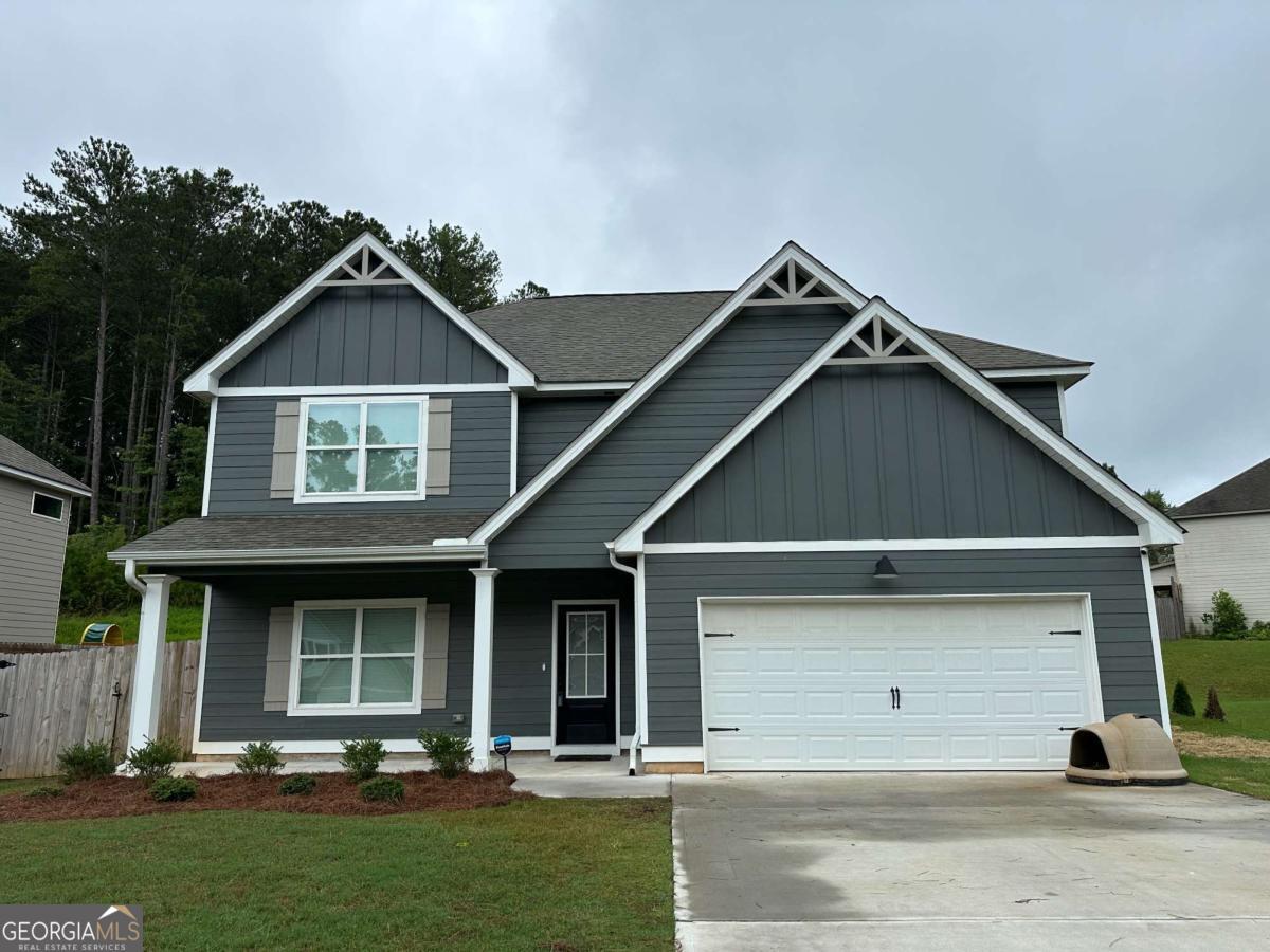 Lauren Heights Community in Bremen City Limits. This home is only 2 years old and still like new. 4 bedrooms and 2.5 baths Overton Plan. Huge kitchen with an island with a generous amount cabinets and countertop space. The appliance package includes a refrigerator. Oversized owners suite with a extra long soaking tub in the owners bathroom with a very large walk in closet. The 50 gal. water heater has been upgraded with a booster so you do not run out of hot water. Covered front porch and covered patio on the back with a privacy fence around the full backyard area. The garage floor is coated and sealed and looks great. Move in ready!