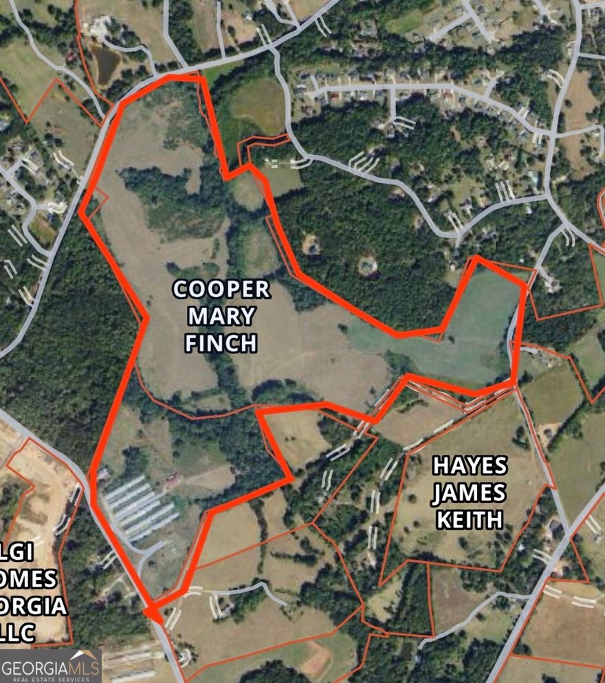 The 160 acre assemblage near Traditions of Braselton Golf Course in Jackson County, Georgia, presents a prime opportunity for residential development. This property comprises three tracts and offers significant potential for developers and investors. These 3 properties have frontage on Jackson Trail rd, Gum Springs Ch Rd and Otis Gooch Rd.  Key Features:  Utilities: County water and natural gas are readily available. Sewer access is located across the road; however, a lift station will be required for connection.  Surrounding Development: A substantial subdivision is currently under construction directly across the road, indicating strong growth and demand in the area.  Proximity to Amenities: The property is very close to the Traditions of Braselton Golf Course, a master-planned community offering amenities such as a golf course, resort-style pool, tennis and pickleball courts, and a clubhouse .  Development Potential:  Given its size, location, and available utilities, this assemblage is well-suited for a large-scale residential development. The ongoing construction of nearby subdivisions further underscores the area's attractiveness for such projects.