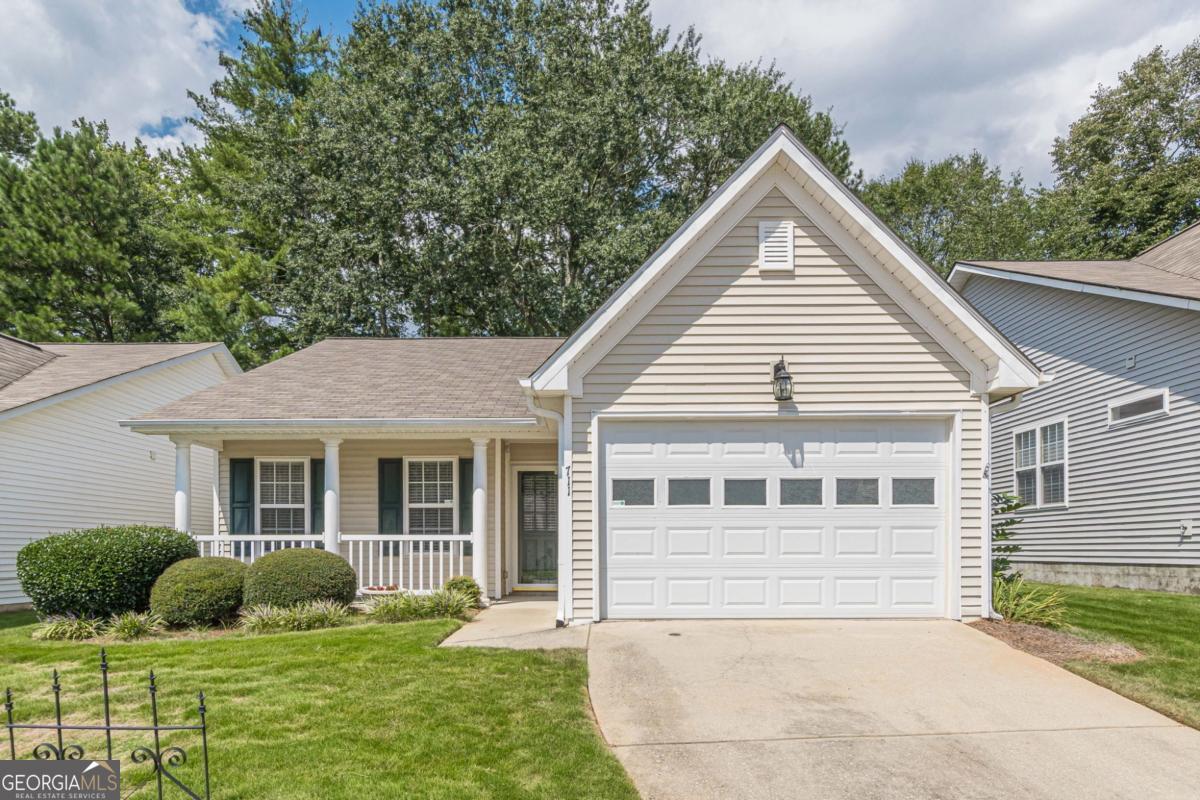 Adorable well maintained home with everything you need on one level in a 55 and older community. Immaculate neighborhood with beautiful landscaping. Affordable HOA close to McDonough square. Walkable restaurants and shopping.